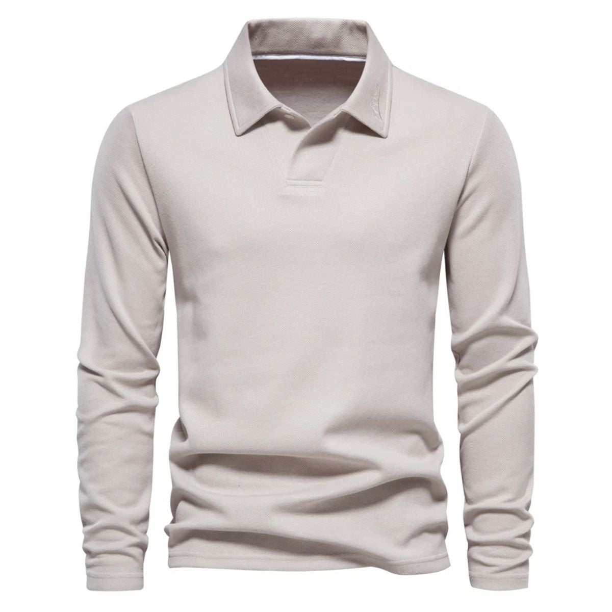 The Porto - Polo à manches longues en coton premium pour homme élégant et confortable