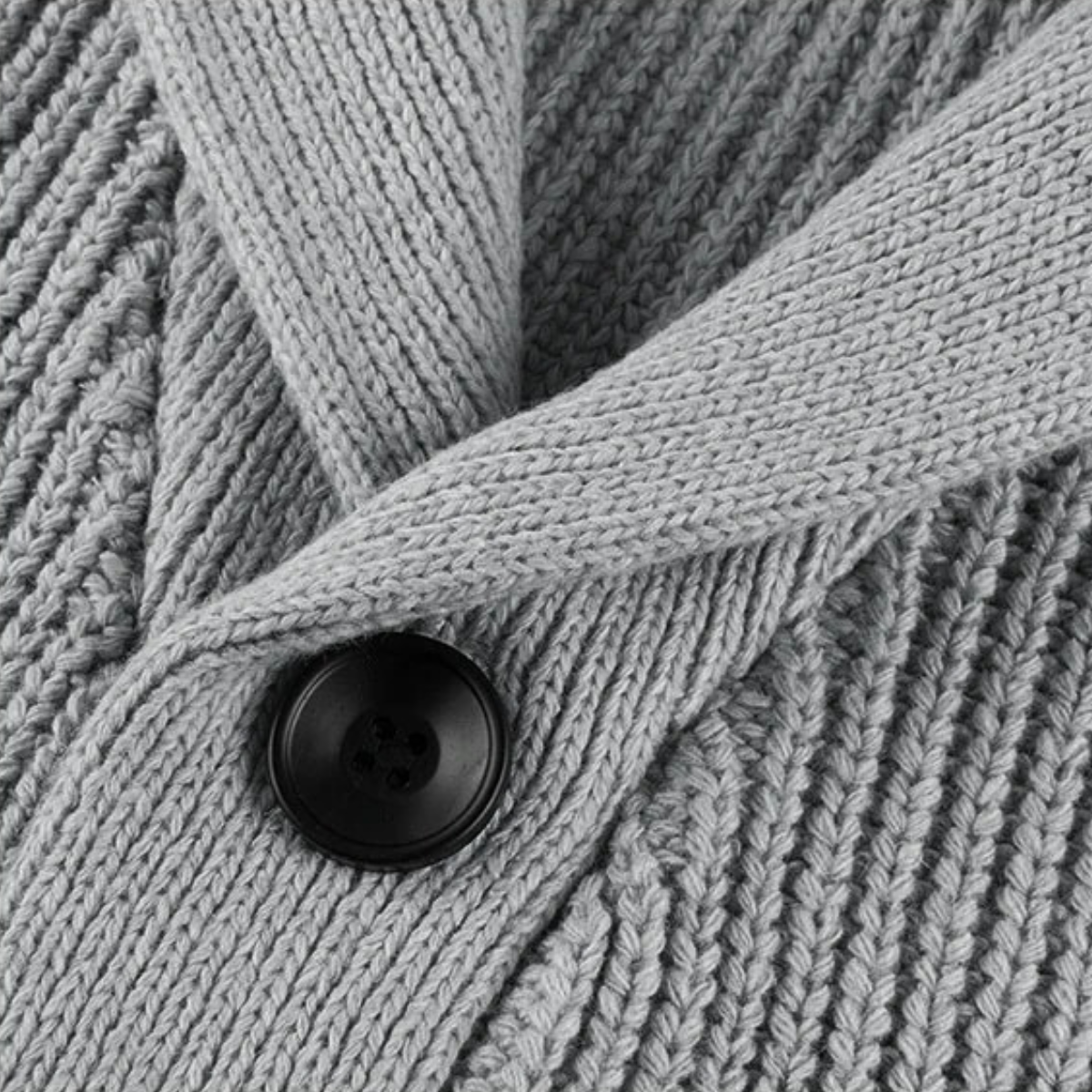 The Farnham - Cardigan à Col Châle en Tricot Épais pour Homme