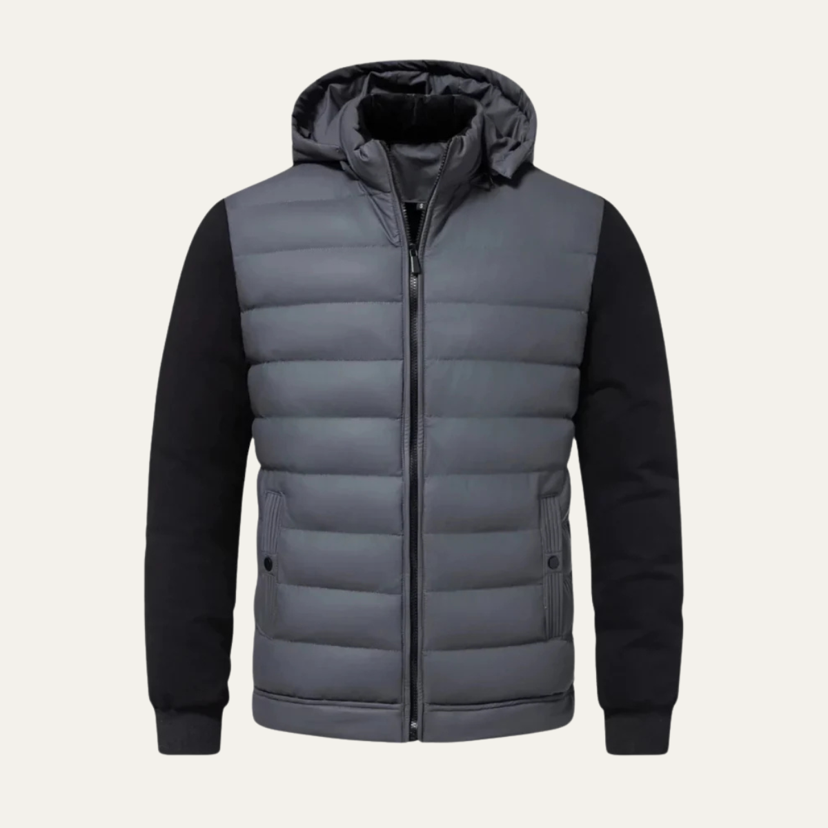 The Parkhurst - Manteau d'hiver matelassé léger à fermeture éclair pour homme