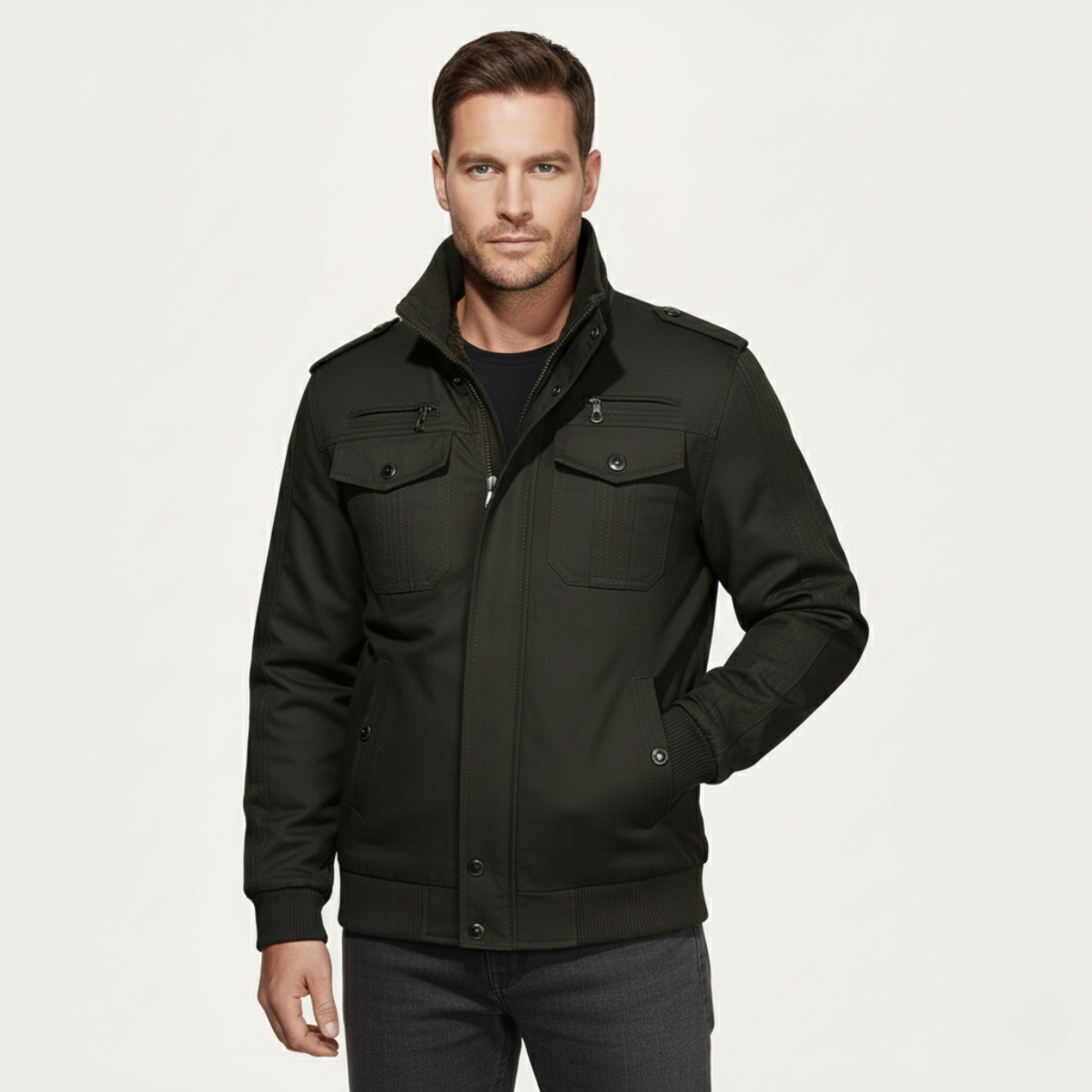 The Fairfax - blouson aviateur pour homme avec doublure en polaire