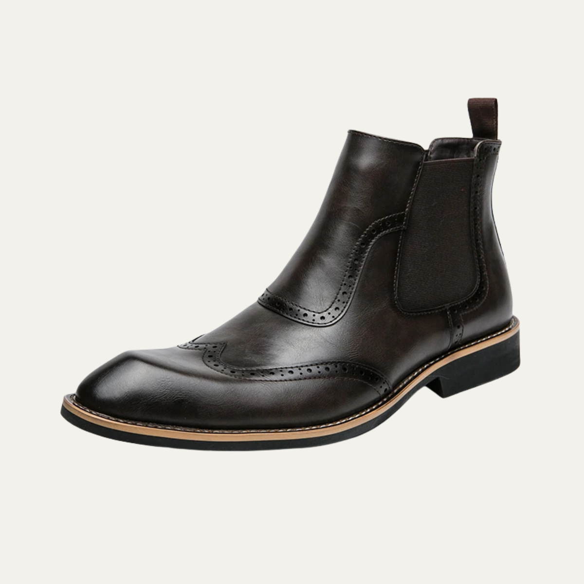 The Gravedona - Bottes de Costume Chelsea en Cuir Brogue pour Hommes