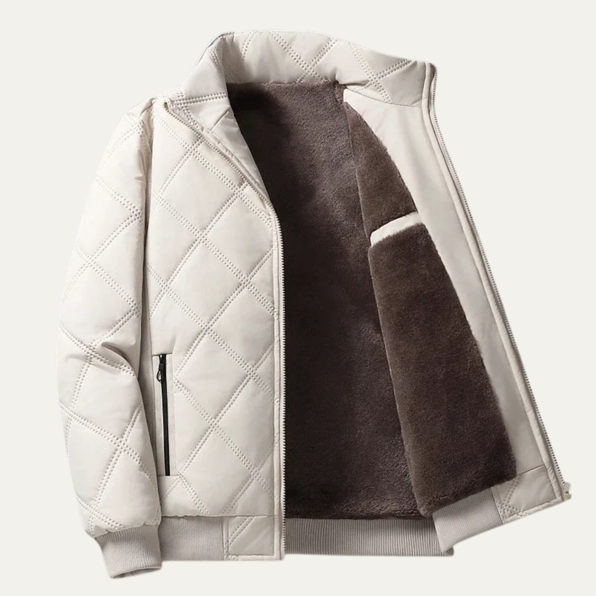 The Harrow - Veste d'hiver matelassée en polaire pour homme avec doublure épaisse