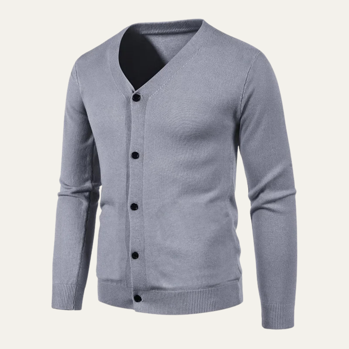 The Malvern - Cardigan léger à col en V et boutons pour homme