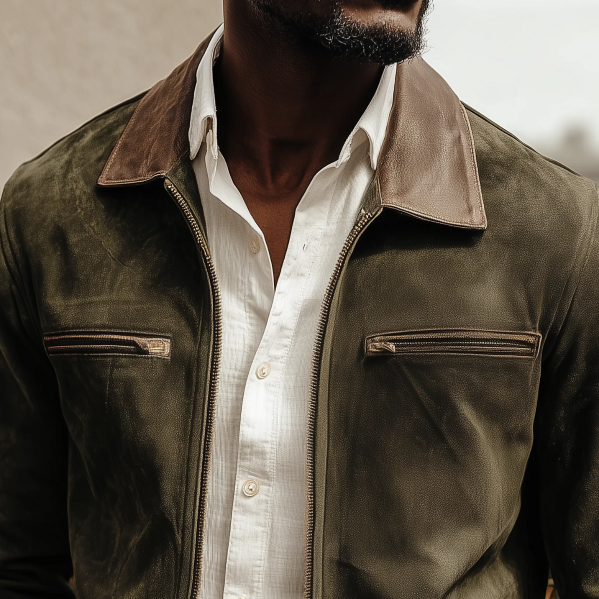 The Belgravia - Veste en daim vert foncé pour homme – Style country classique et luxueux