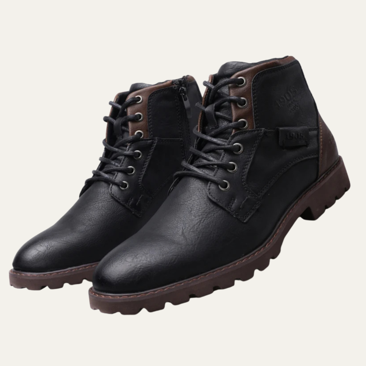 The Parma Bottines en cuir vintage pour hommes, à lacets