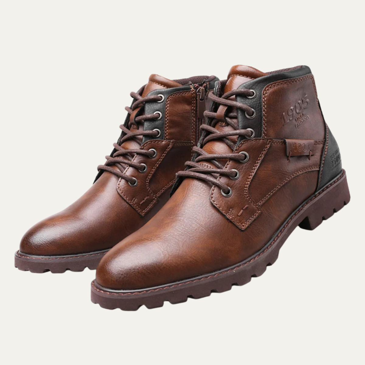The Parma - Bottines Montantes Vintage en Cuir pour Hommes