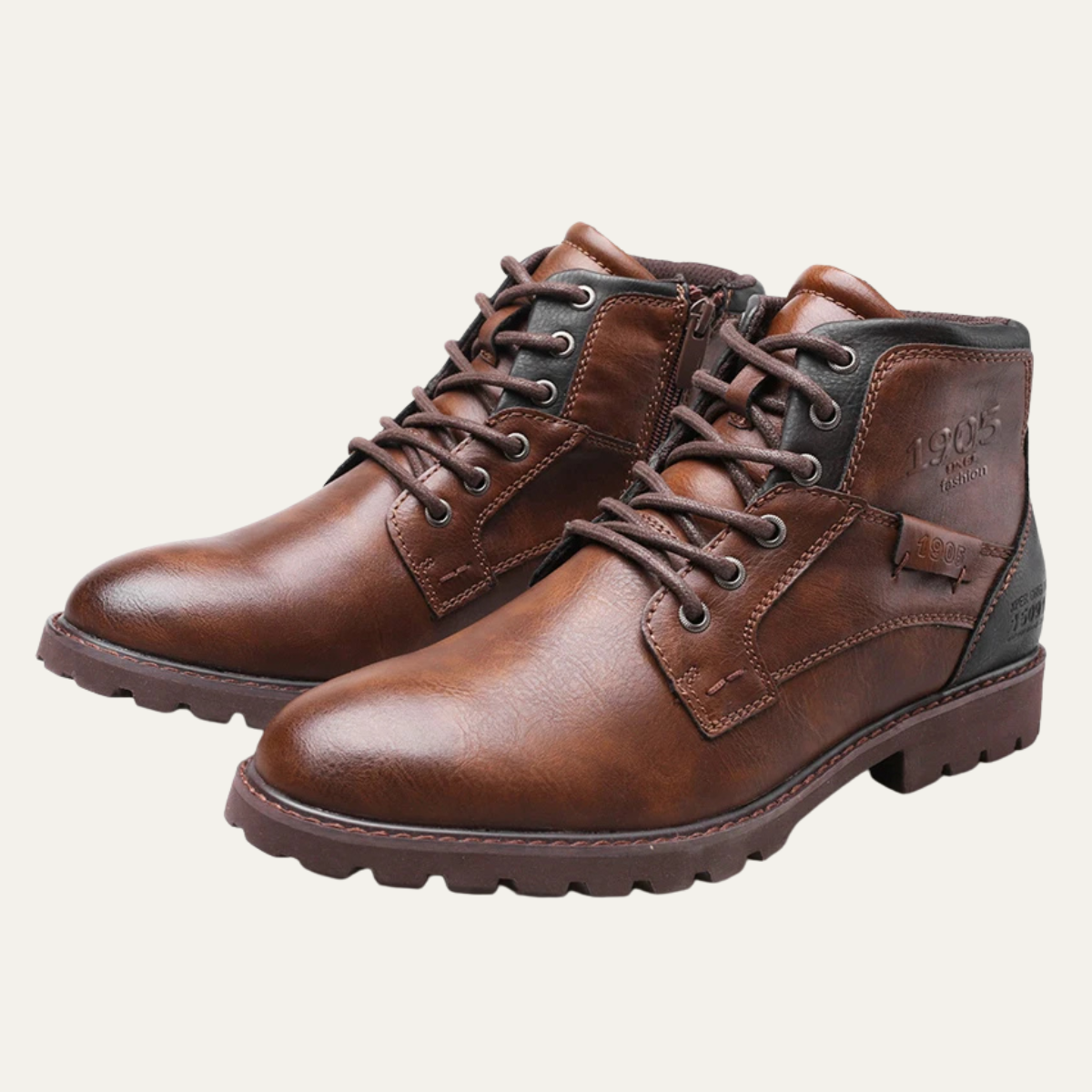 The Parma Bottines en cuir vintage pour hommes, à lacets