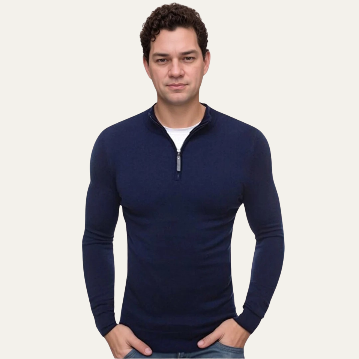The Aviemore – Pull homme demi zip coupe ajustée