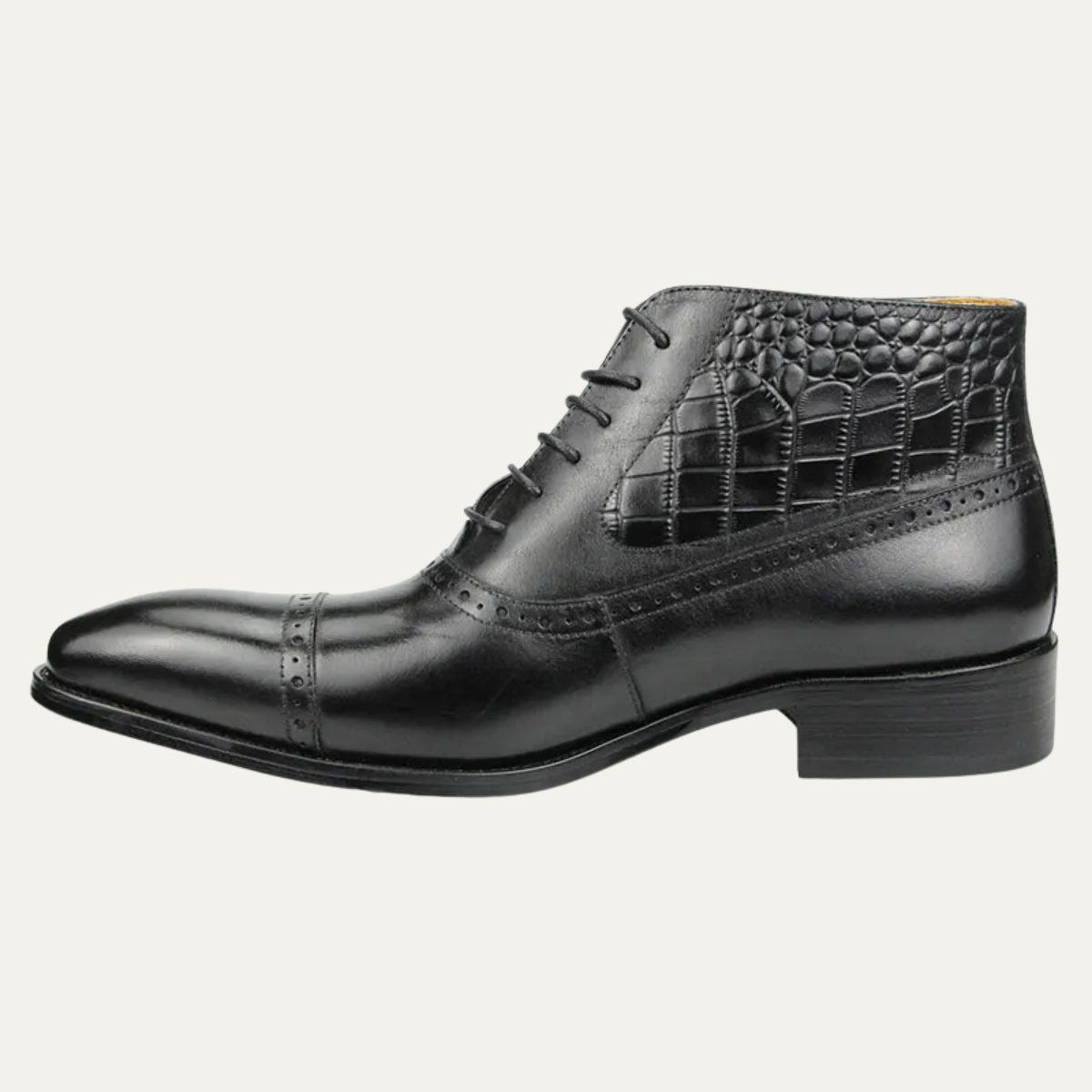 The Modena - Bottes en Cuir à Talon Pointu Oxford pour Homme