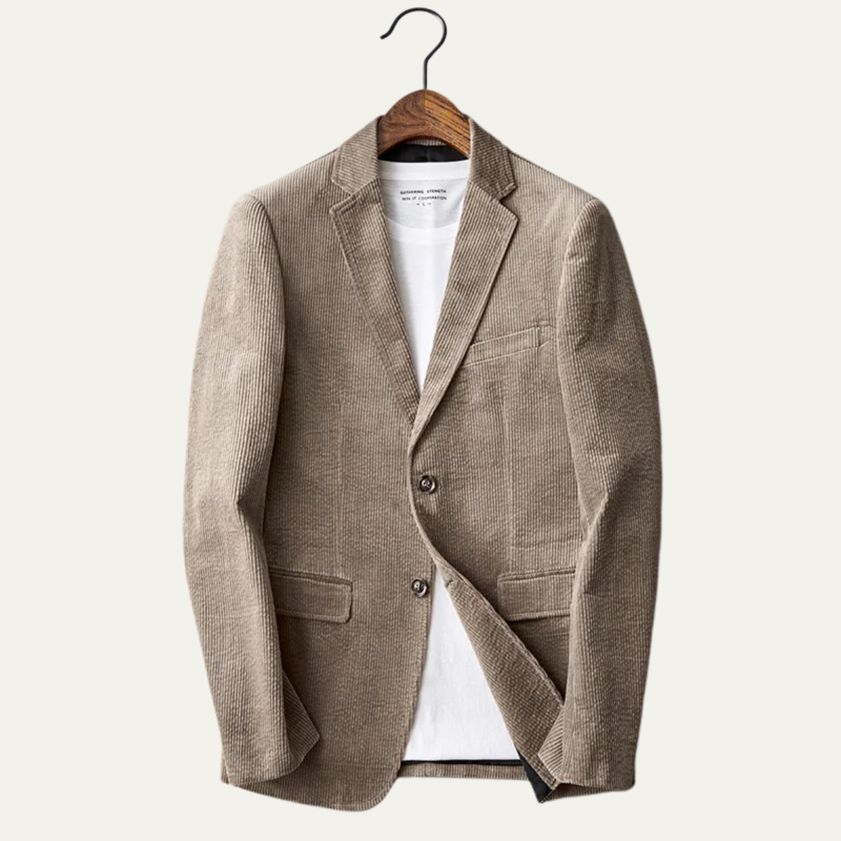 The Riccione - Veste blazer slim fit en velours côtelé pour homme