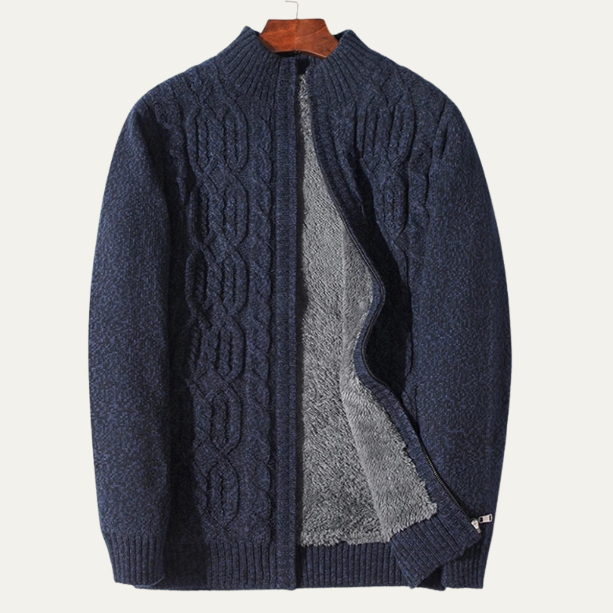 The Bellagio - Cardigan épais et chaud en laine polaire tricotée pour homme