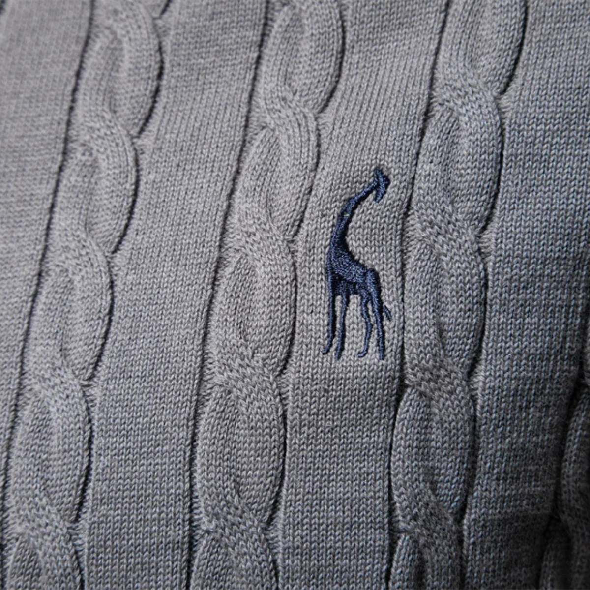 The Derby – pull homme en maille à col rond brodé