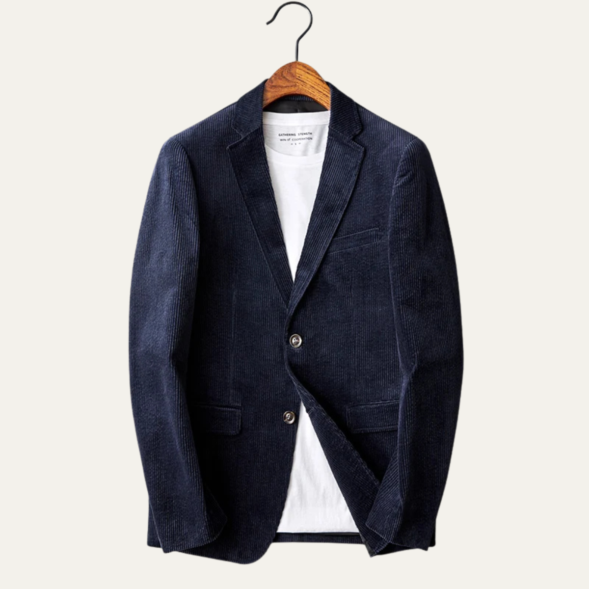 The Riccione - Veste blazer slim fit en velours côtelé pour homme