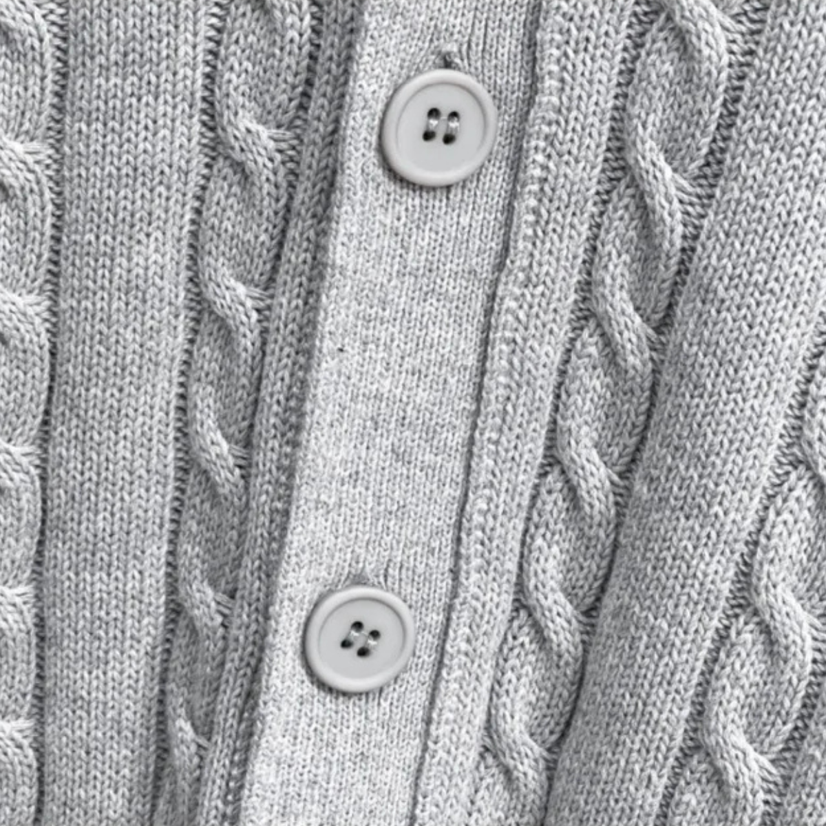 The Rochester - Cardigan Classique à Boutons en Tricot Câble pour Homme