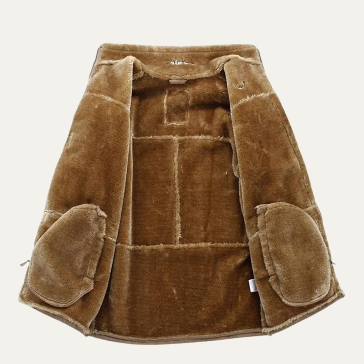 The Castelrotto - Veste en cuir suédé pour homme doublée de laine shearling