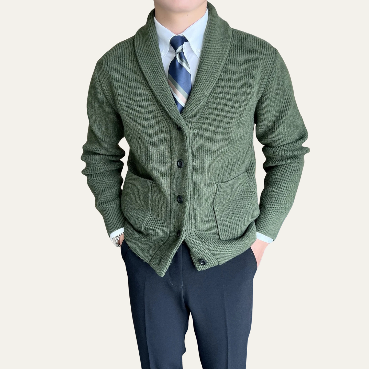 The Montrose - Cardigan d'Hiver en Tricot Doux pour Homme