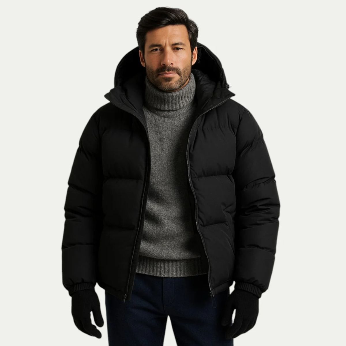 The Tallinn - Veste d'hiver imperméable à capuche et rembourrée en duvet pour homme