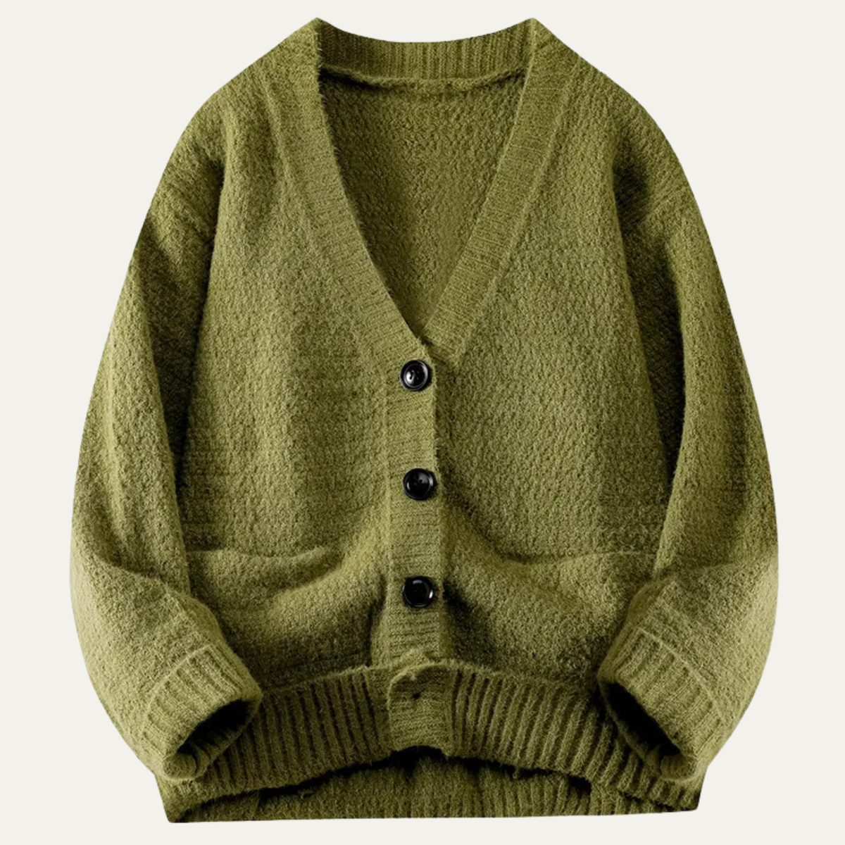 The Elston - Cardigan à col en V et boutons pour homme