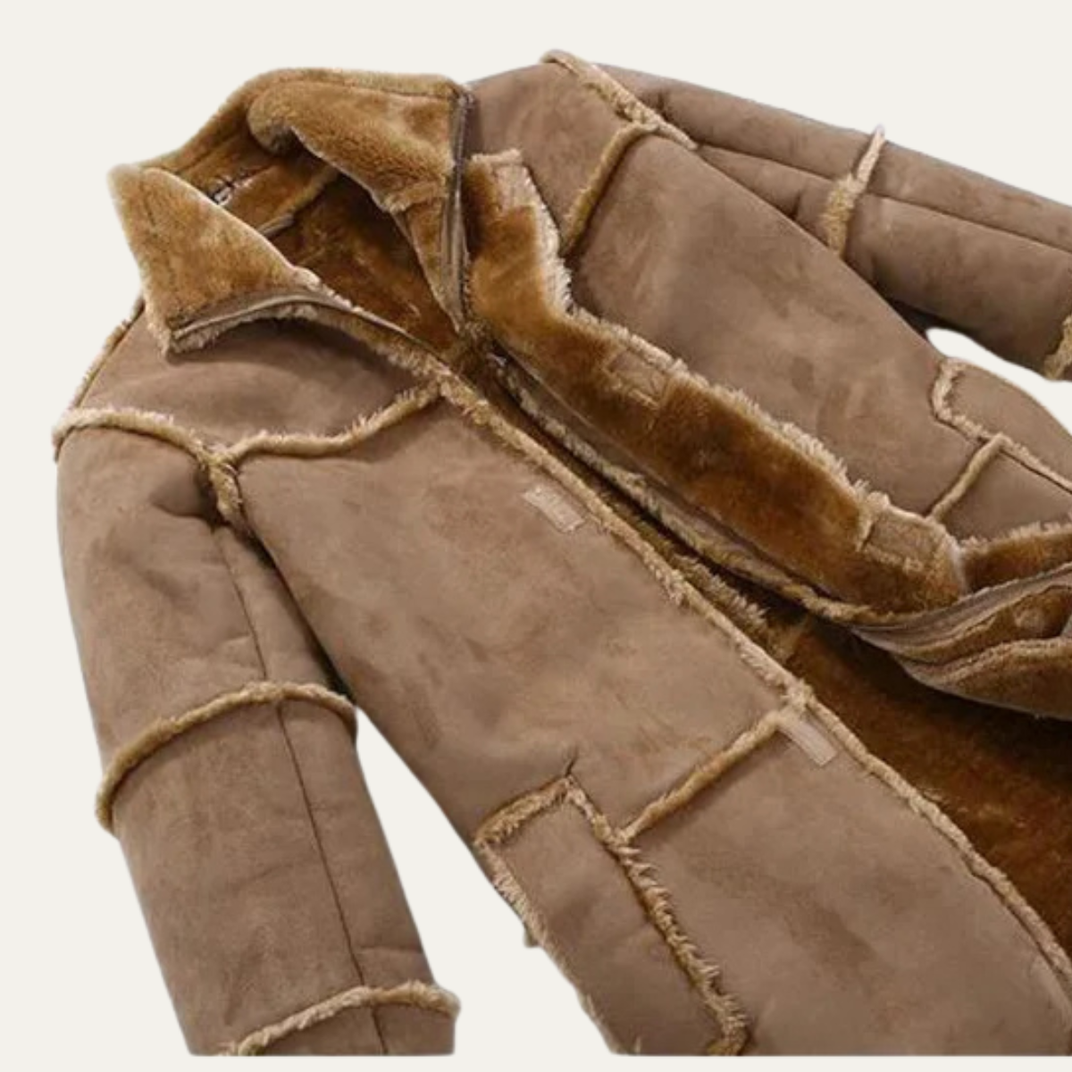 The Castelrotto - Veste en cuir suédé pour homme doublée de laine shearling