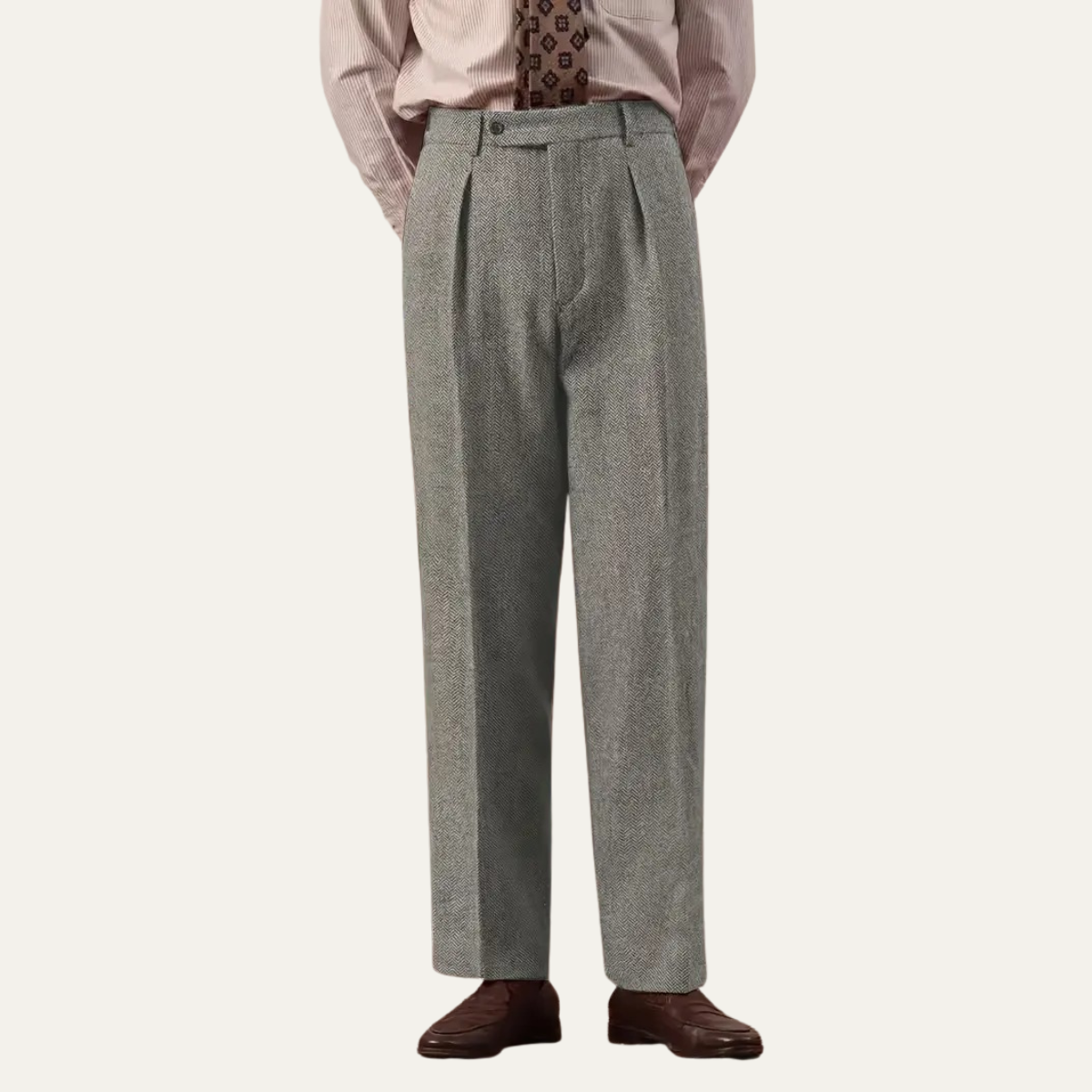 The Fairchild - Pantalon plissé taille haute élégant pour homme