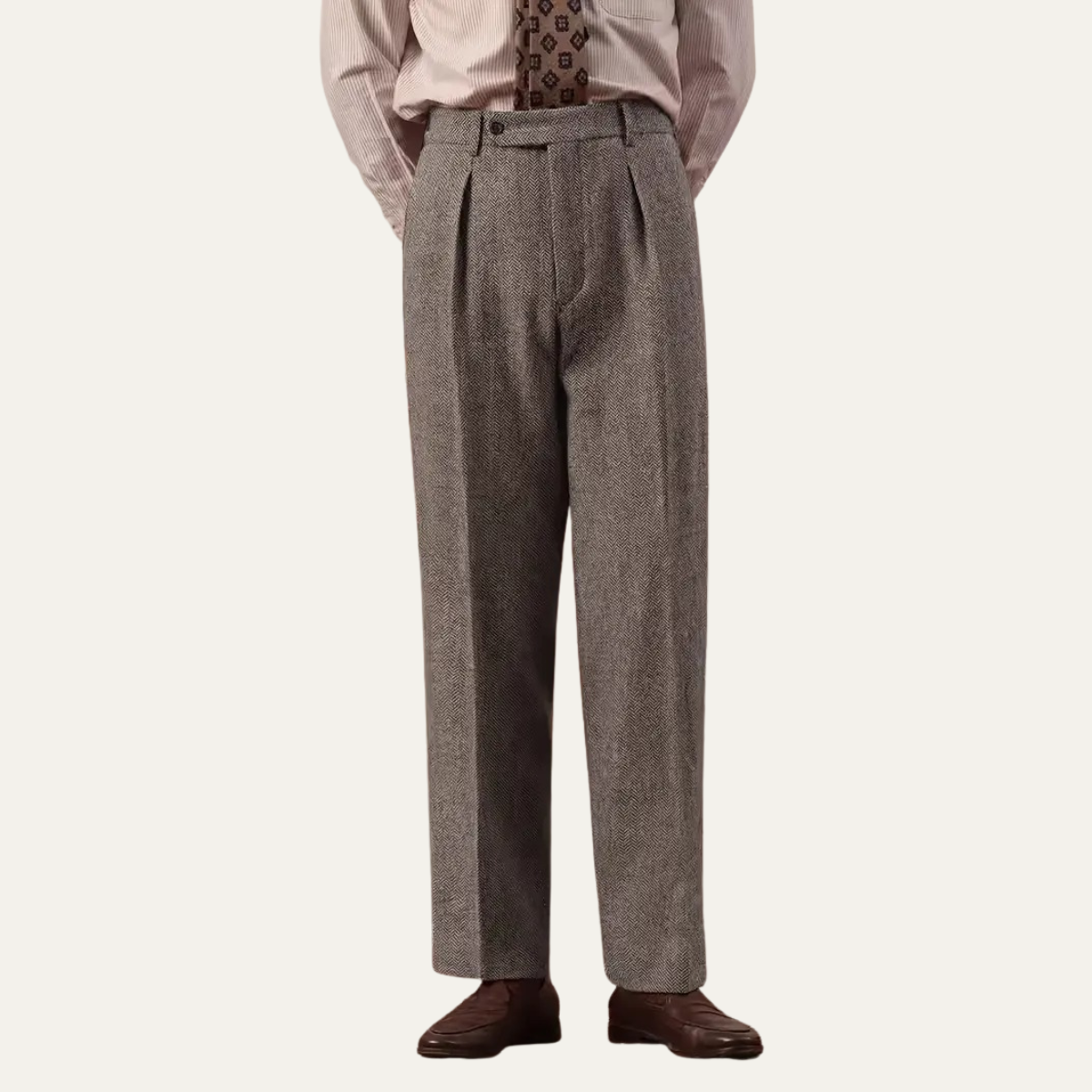 The Fairchild Men's Elegant Tailored High Waist Pleated Trousers