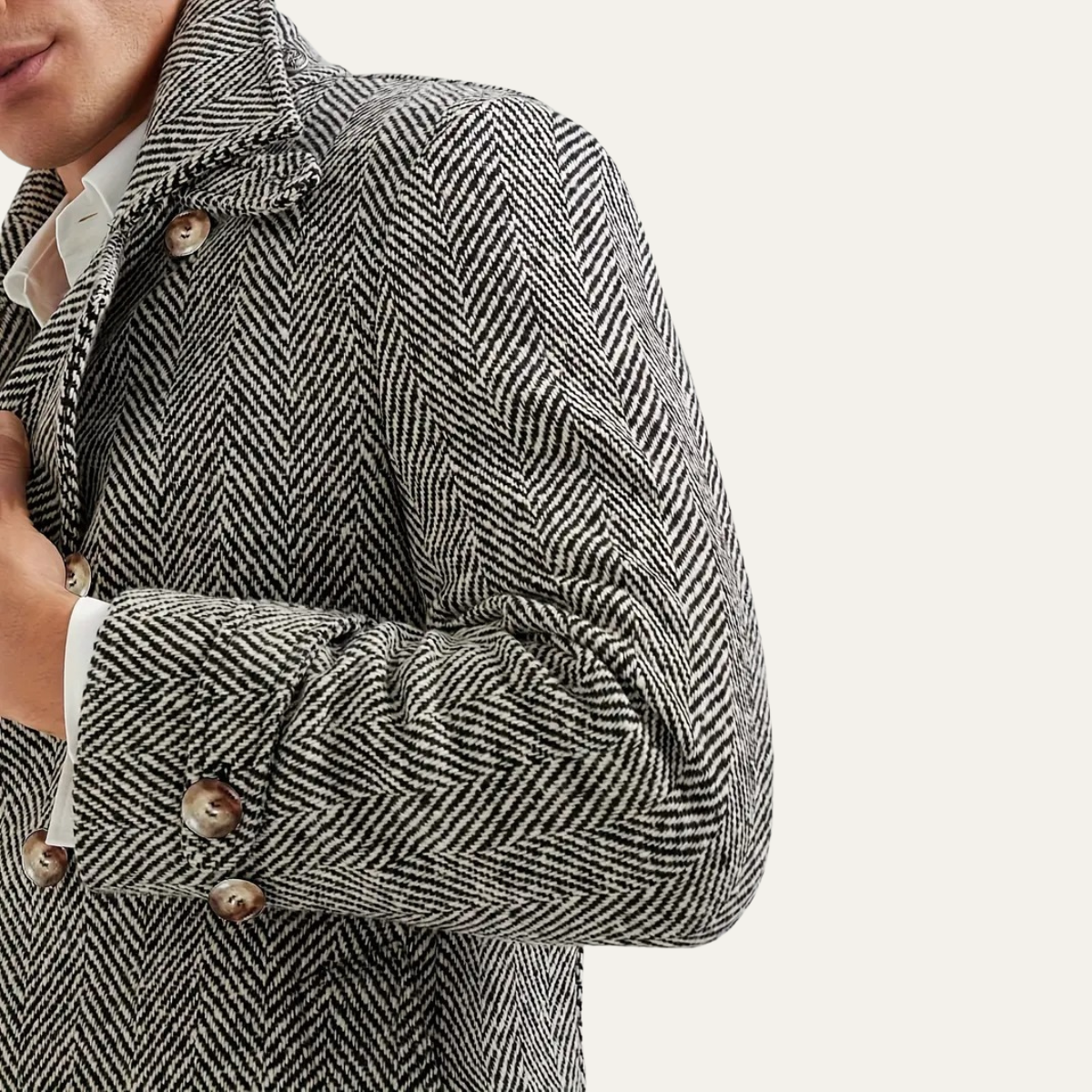 The Hadley Manteau croisé en mélange de laine pour homme