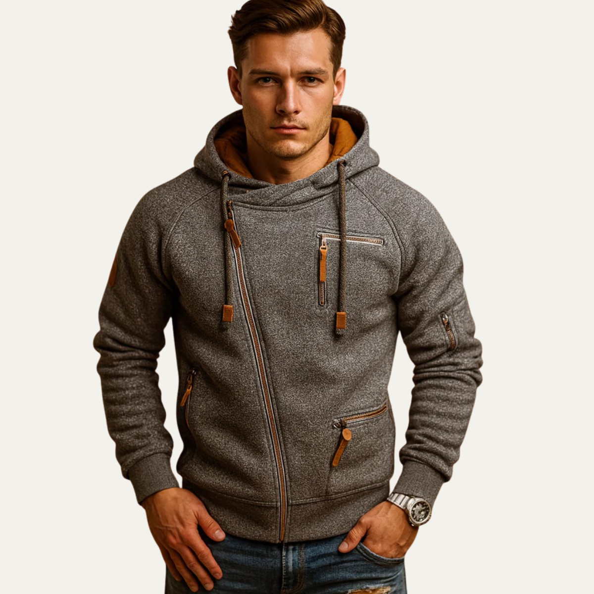 The Ridgefall - Sweat à capuche zippé Frontier pour homme