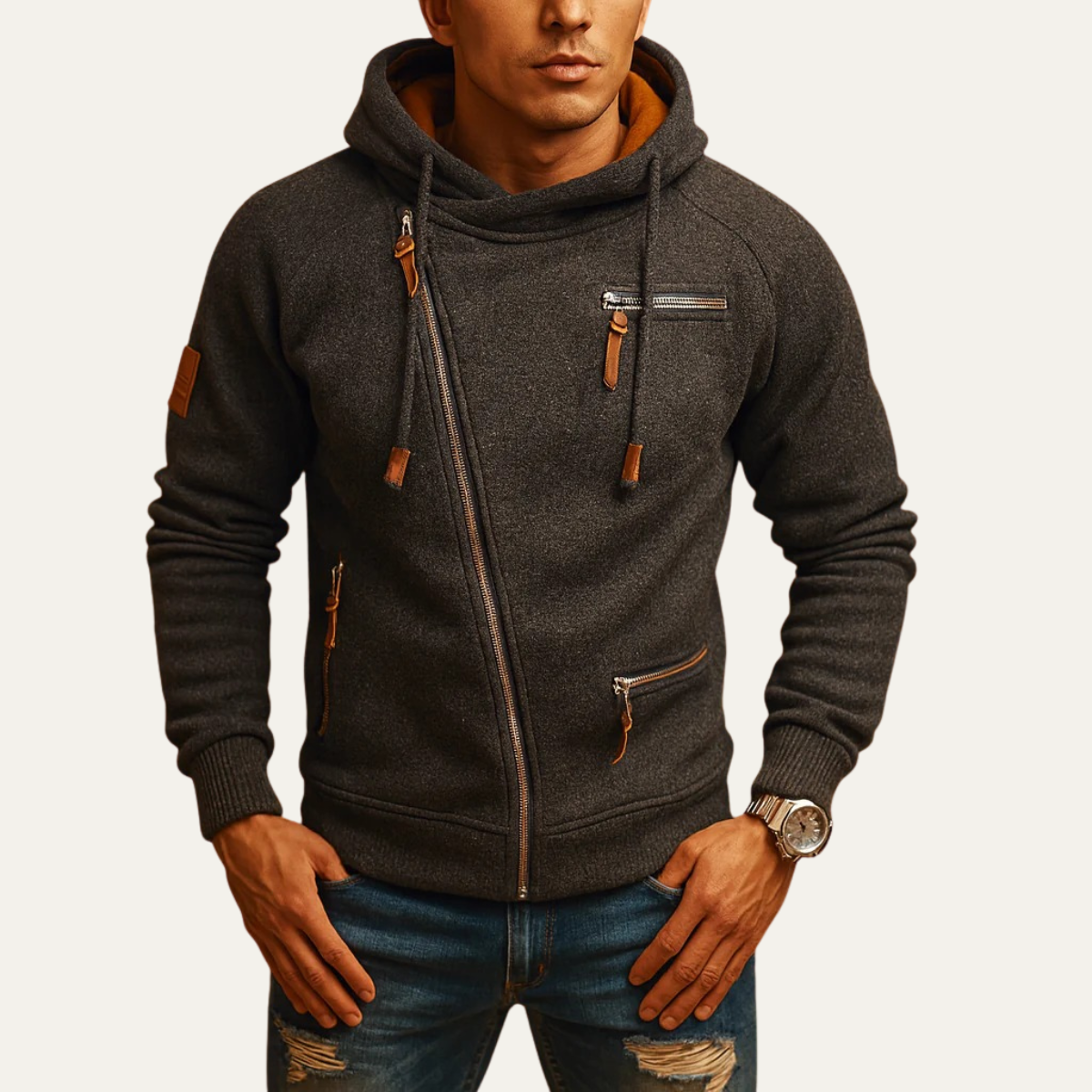 The Ridgefall - Sweat à capuche zippé Frontier pour homme
