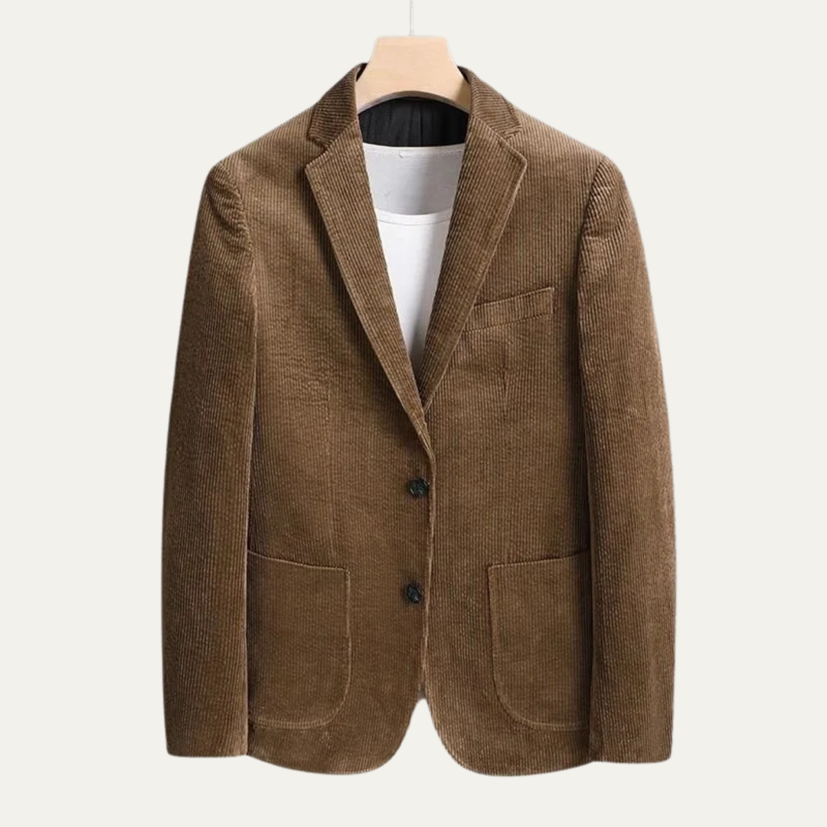 The Livorno - Veste blazer slim fit vintage en velours côtelé pour homme