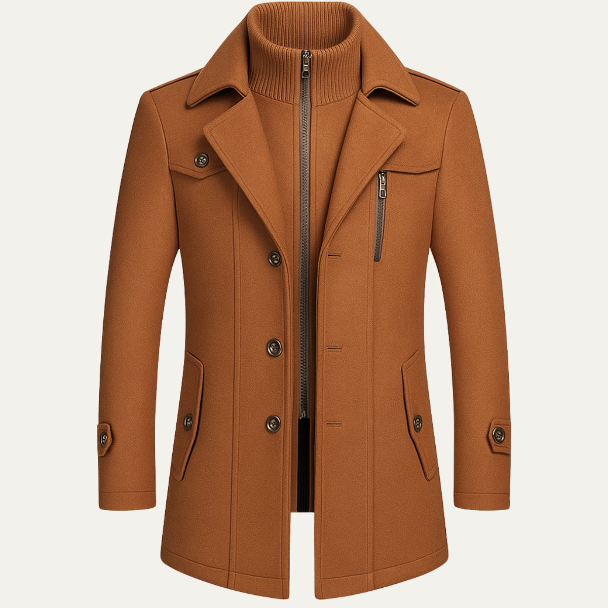 The Ellendale - Manteau d'hiver long et élégant en laine mélangée pour homme