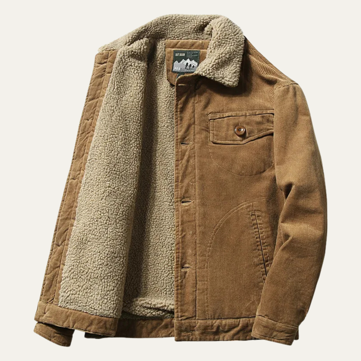 The Montefalco - Veste d'hiver vintage en velours côtelé pour homme