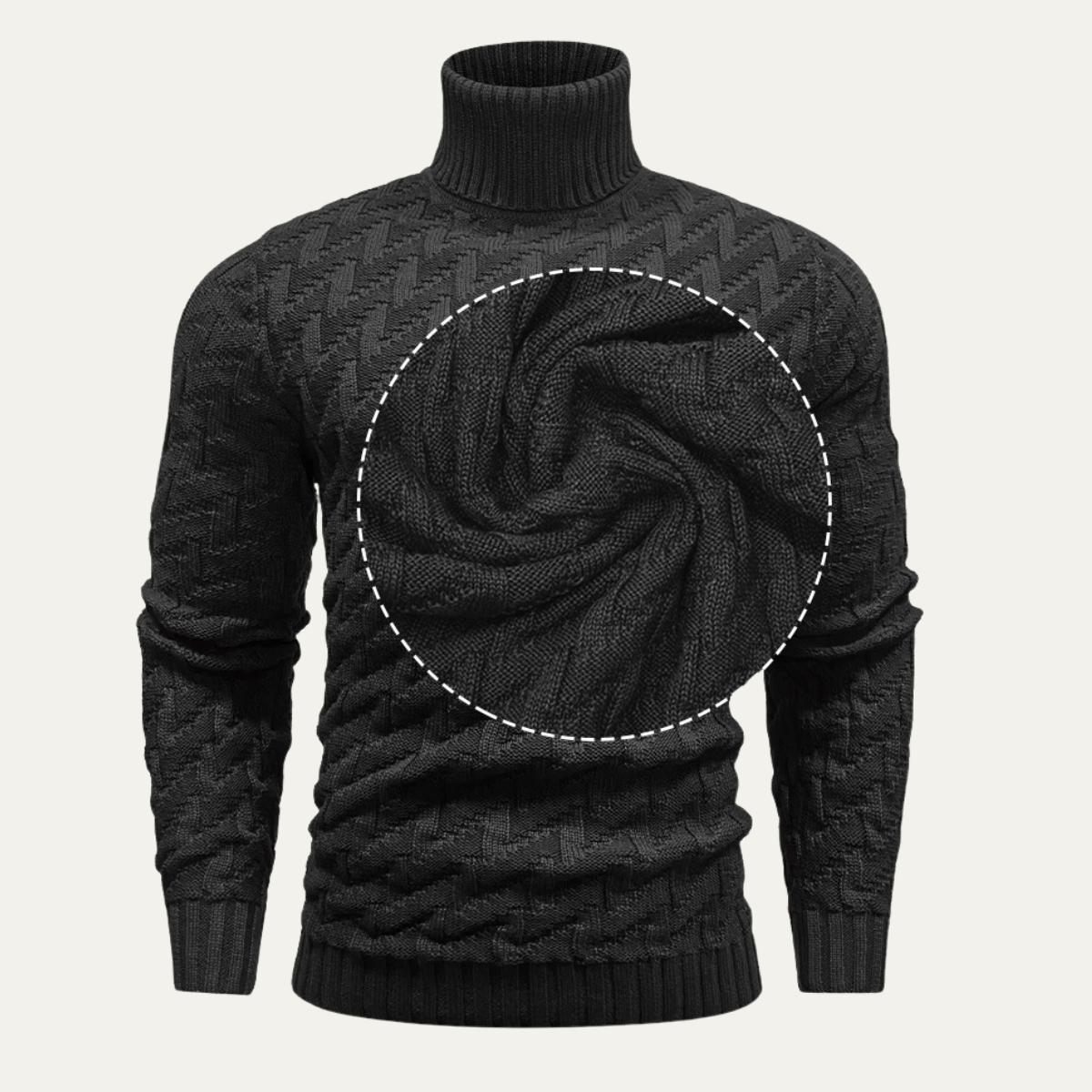The Sussex – Pull à col roulé en maille pour homme