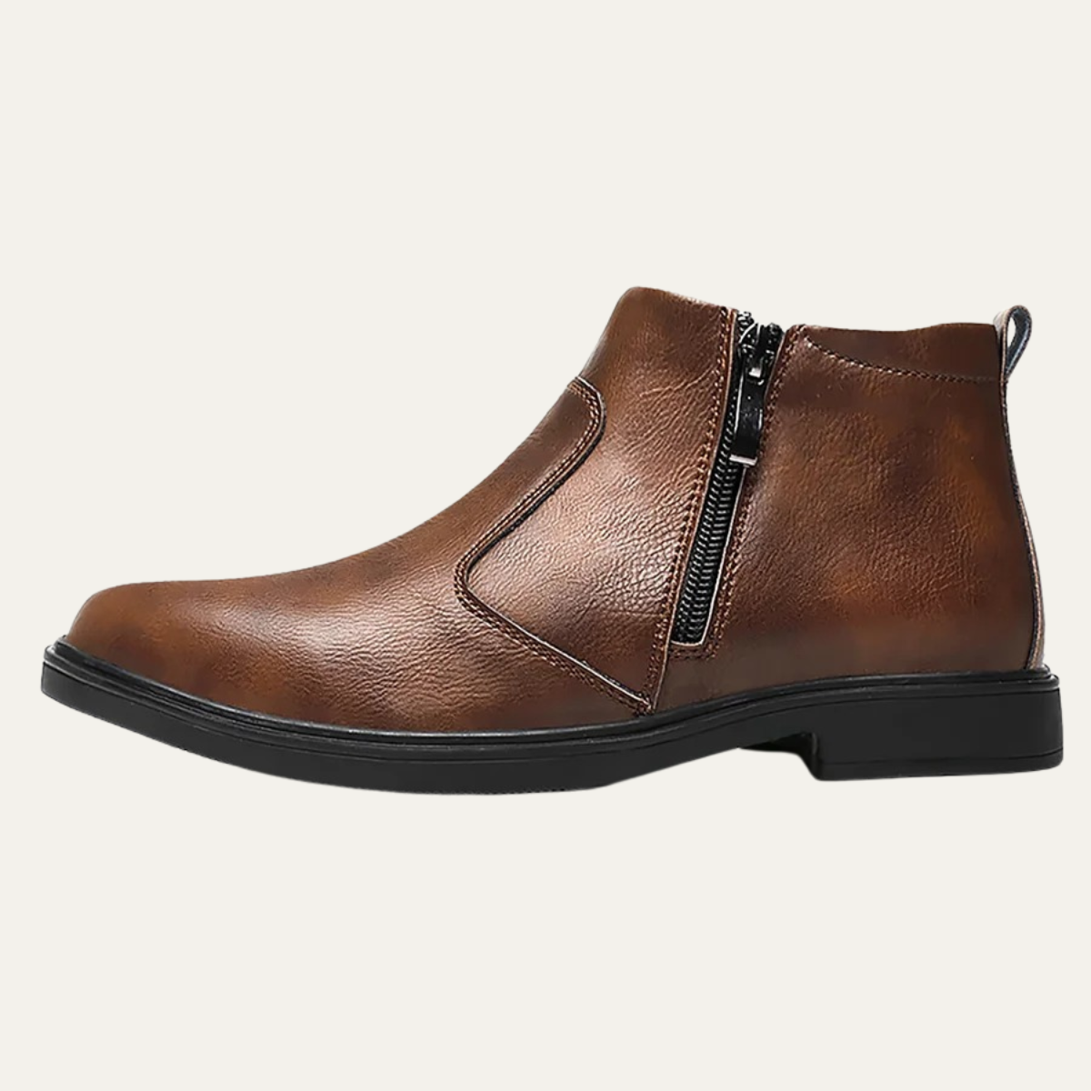 The Verona - Bottes Chelsea en Cuir pour Homme avec Zip Latéral