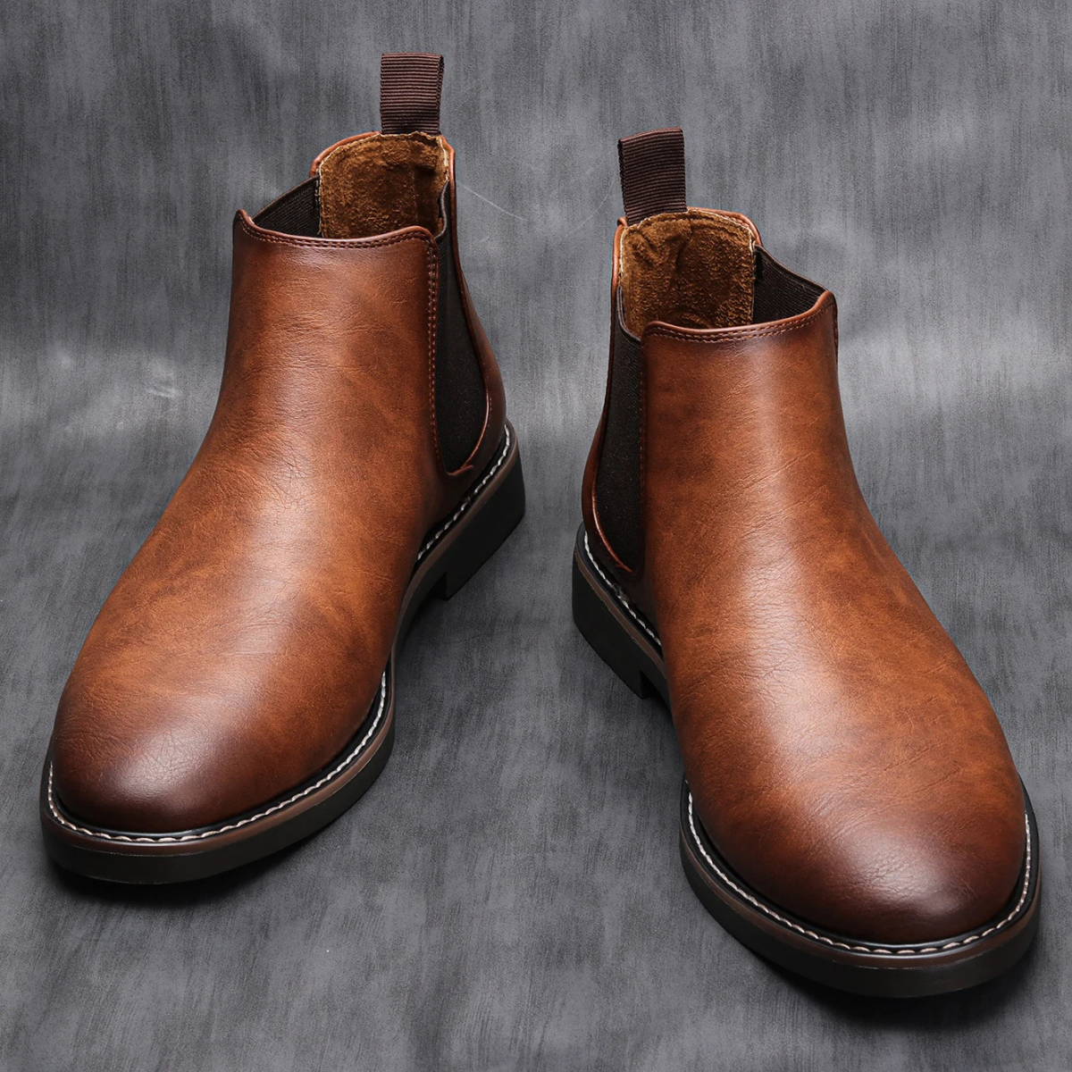 The Montalcino - Bottes Chelsea Classiques en Cuir Marron pour Homme