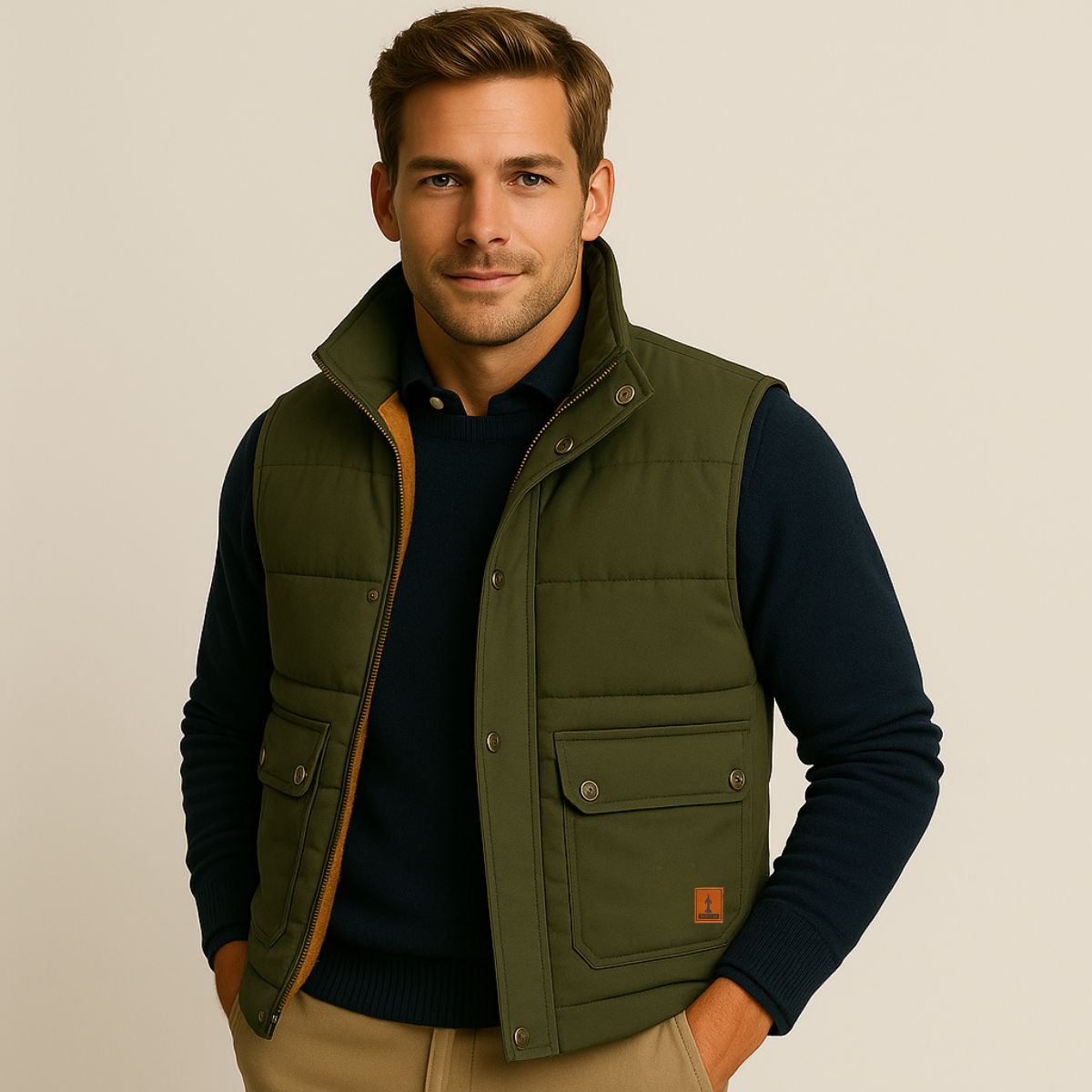 The Aspen – Gilet Doudoune Homme Sans Manches Doublé Sherpa Imperméable