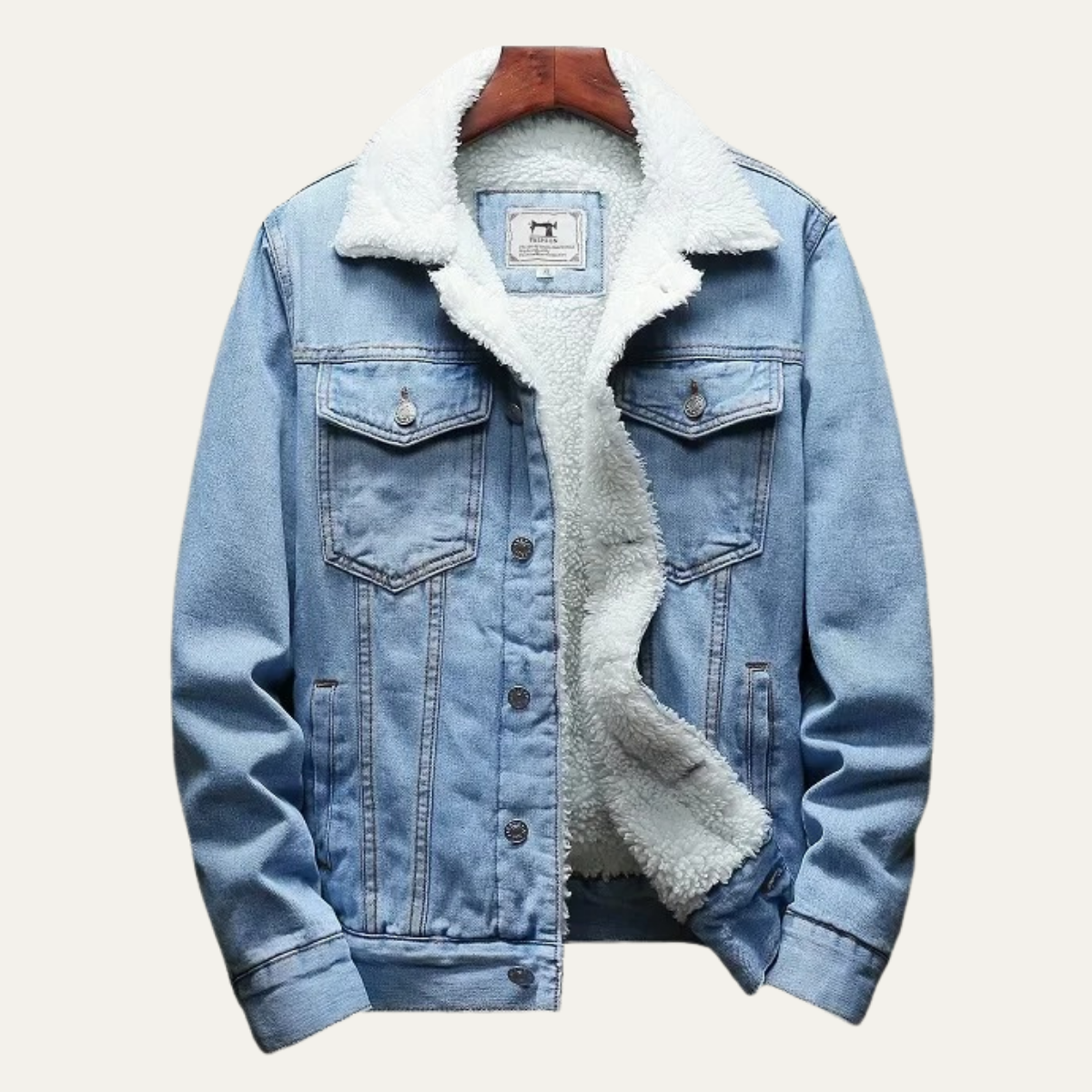 The Kilmarnock - Veste d'hiver en denim doublée polaire pour homme