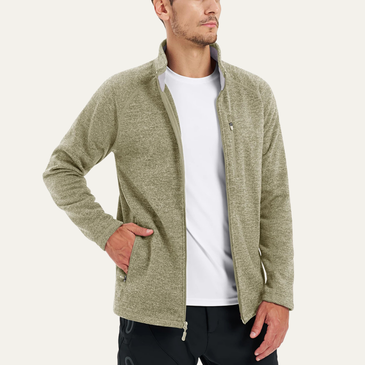 The Alghero - Veste polaire tricotée chaude à fermeture éclair pour homme