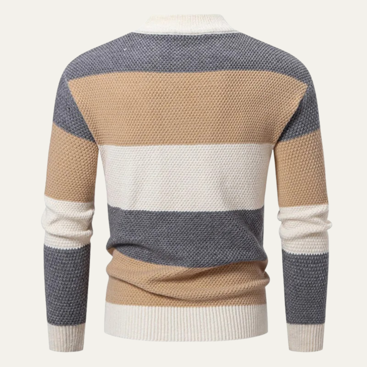 The San Candido – pull homme en tricot torsadé à blocs de couleur