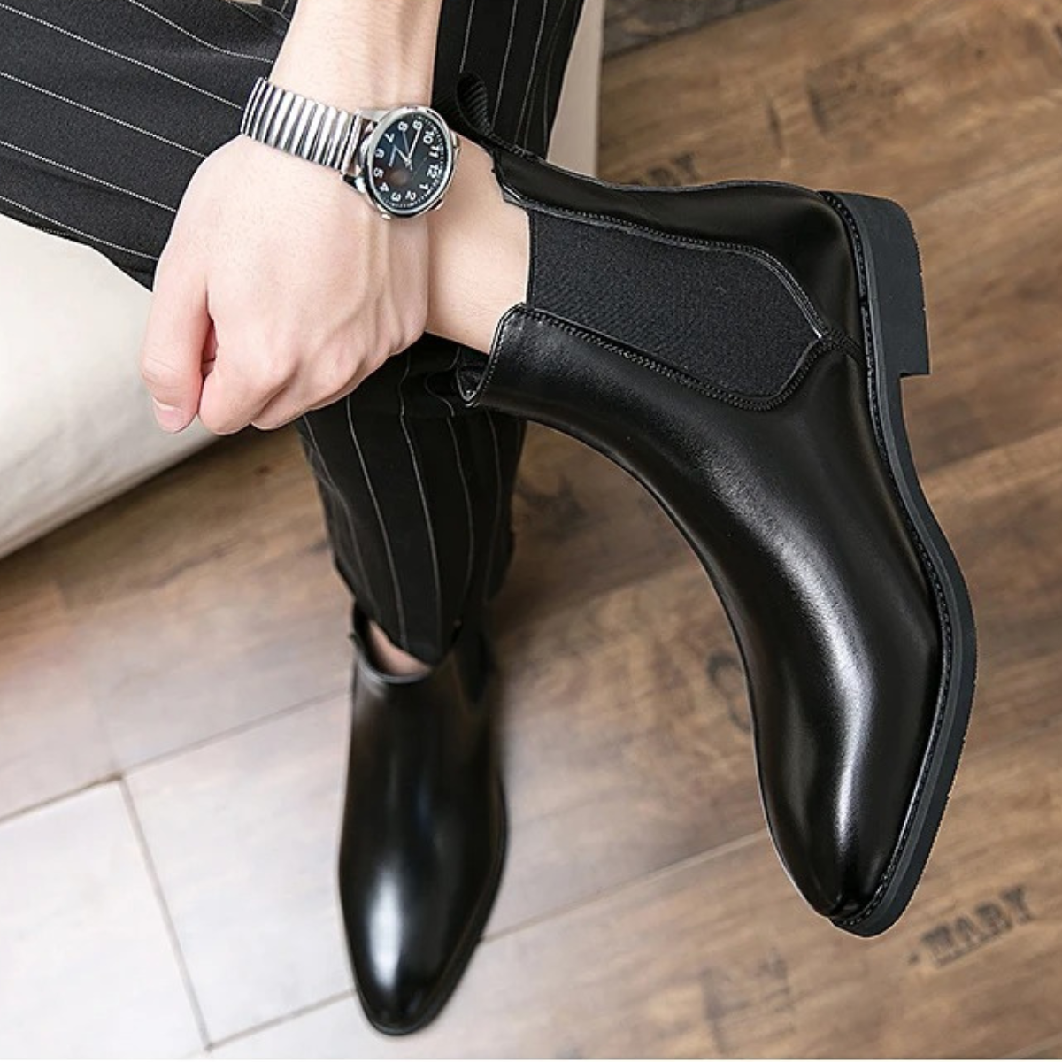 The Cobblestone Bottines Classiques à Enfiler en Cuir pour Homme