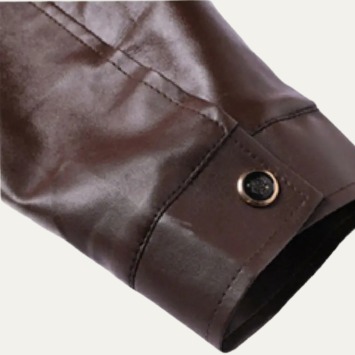 The Rosehill - Manteau en Cuir à Zip Doublé en Fleece Classique pour Hommes