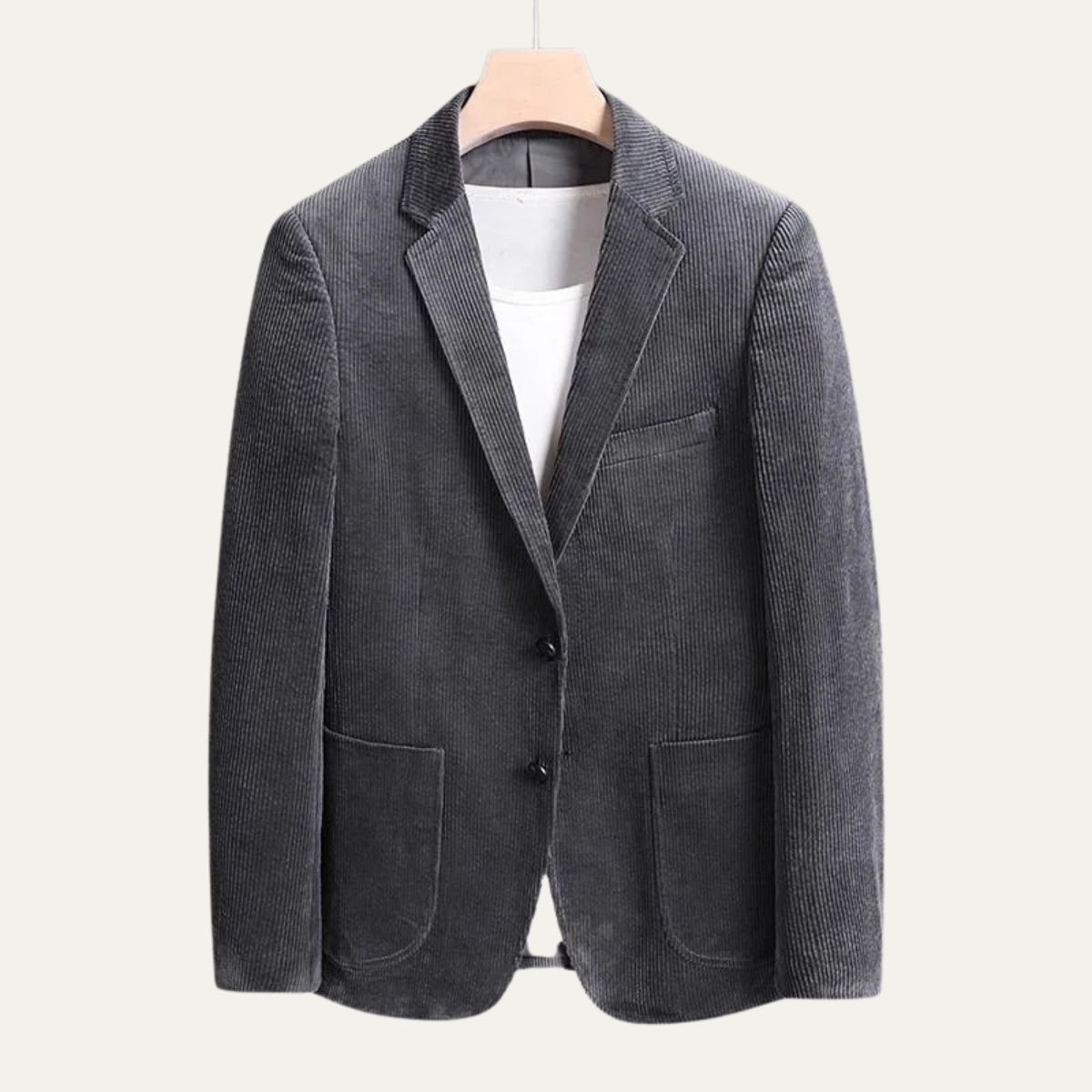 The Livorno - Veste blazer slim fit vintage en velours côtelé pour homme