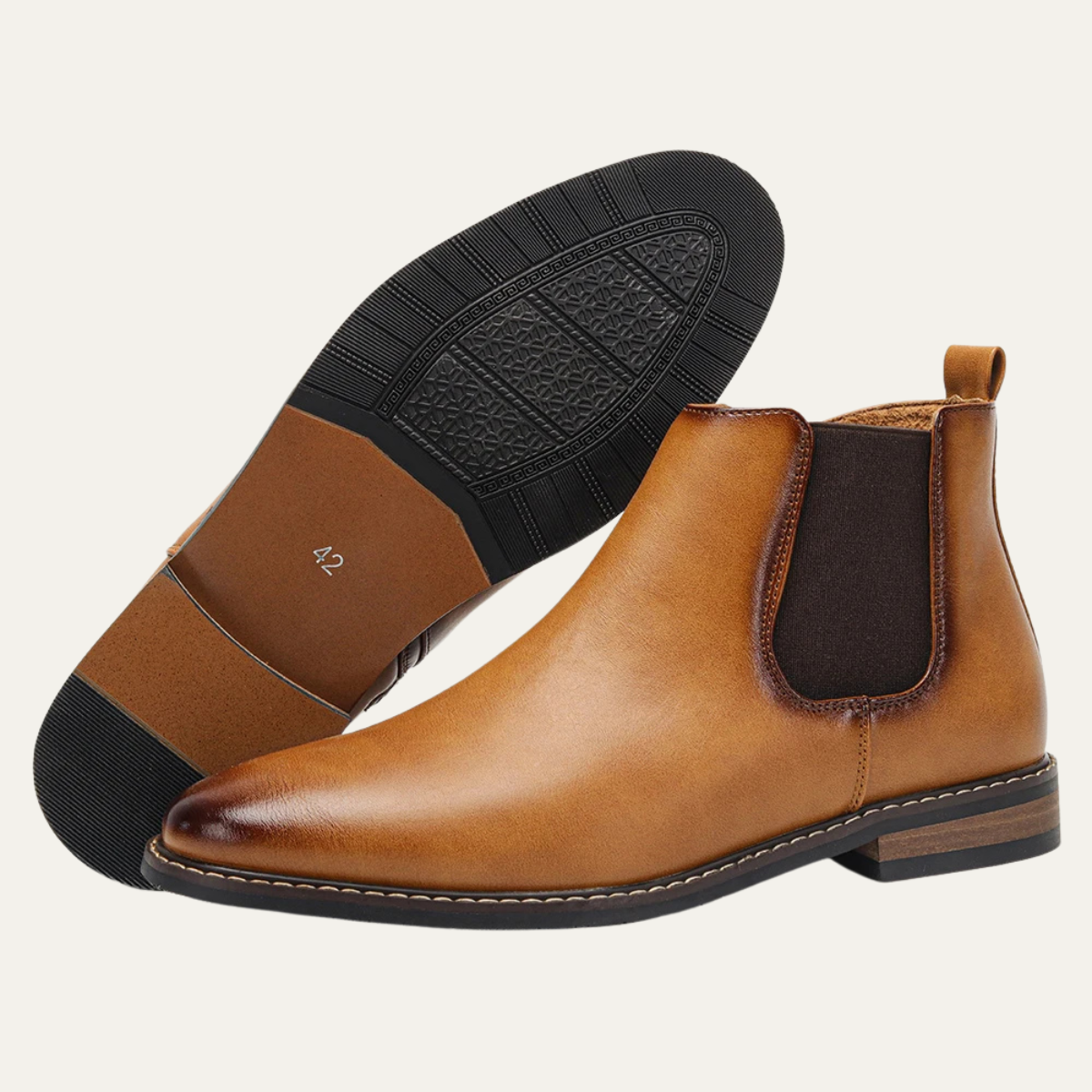 The Treviso Bottines Chelsea Classiques en Cuir à Enfiler pour Homme