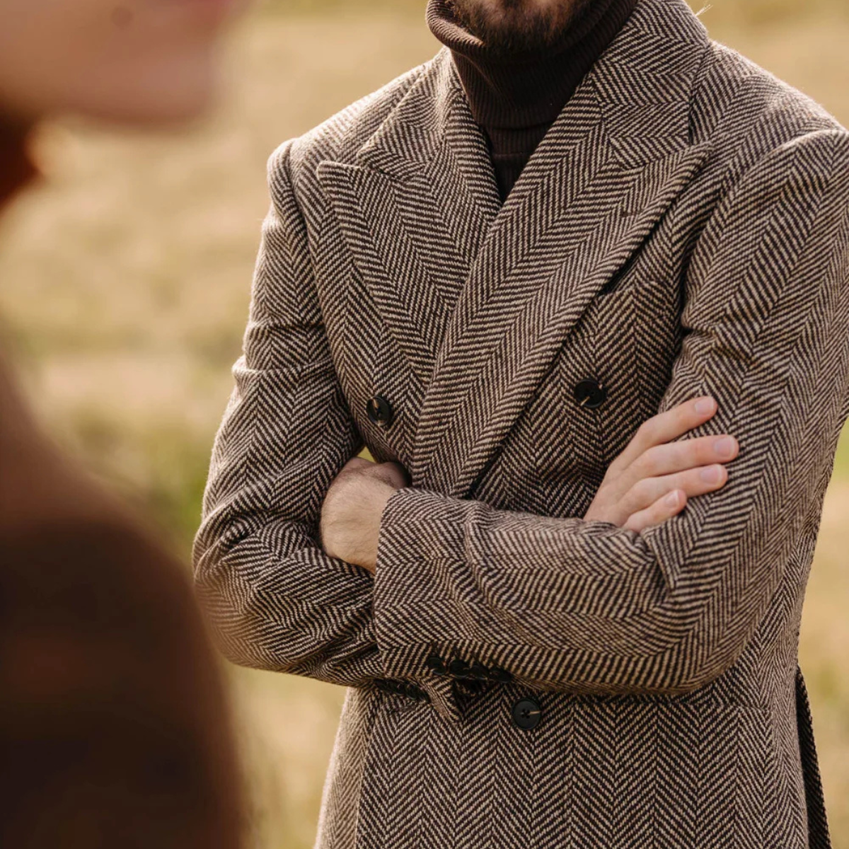 The Camden - Costume en tweed à chevrons pour homme – Veste croisée et pantalon