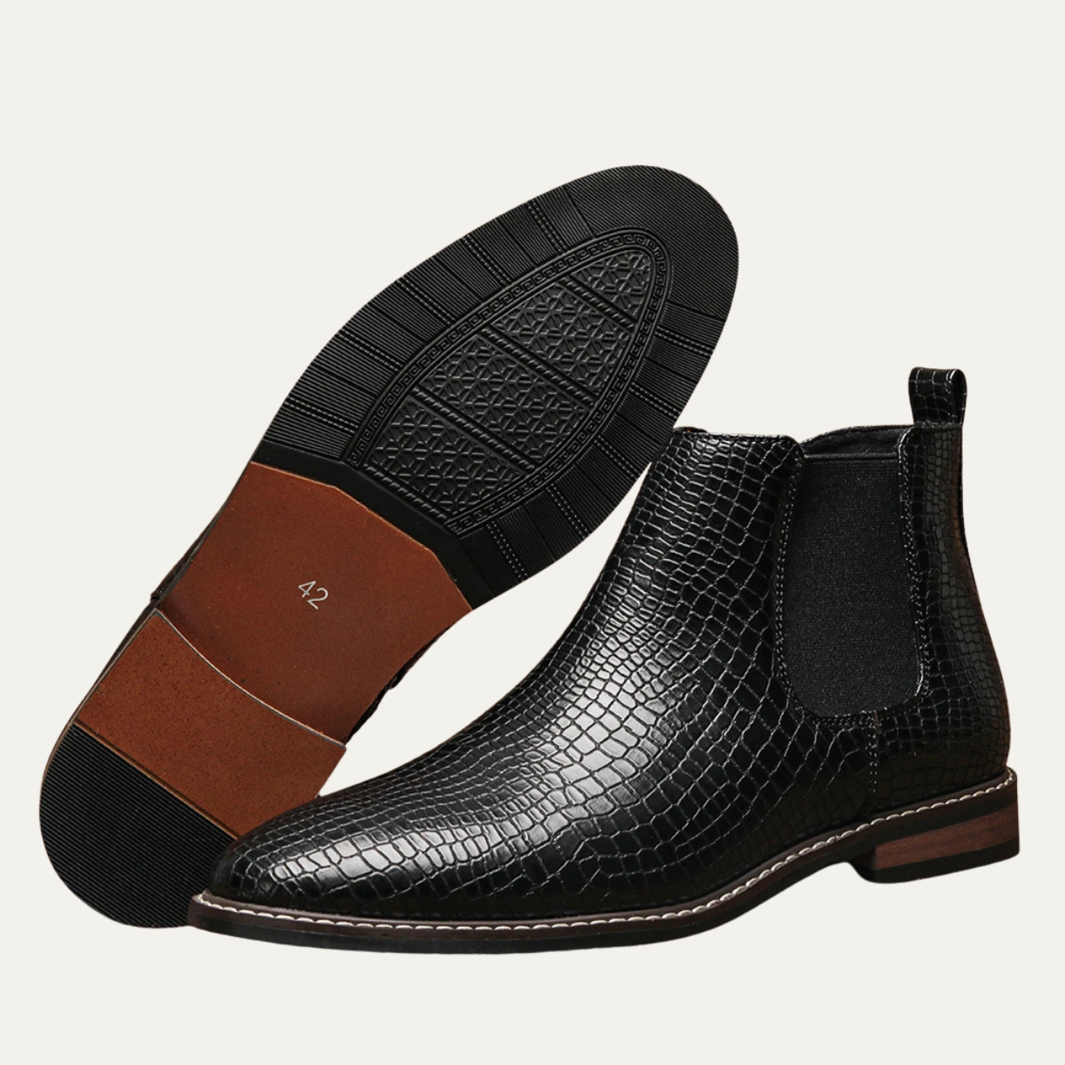 The Treviso Bottines Chelsea Classiques en Cuir à Enfiler pour Homme