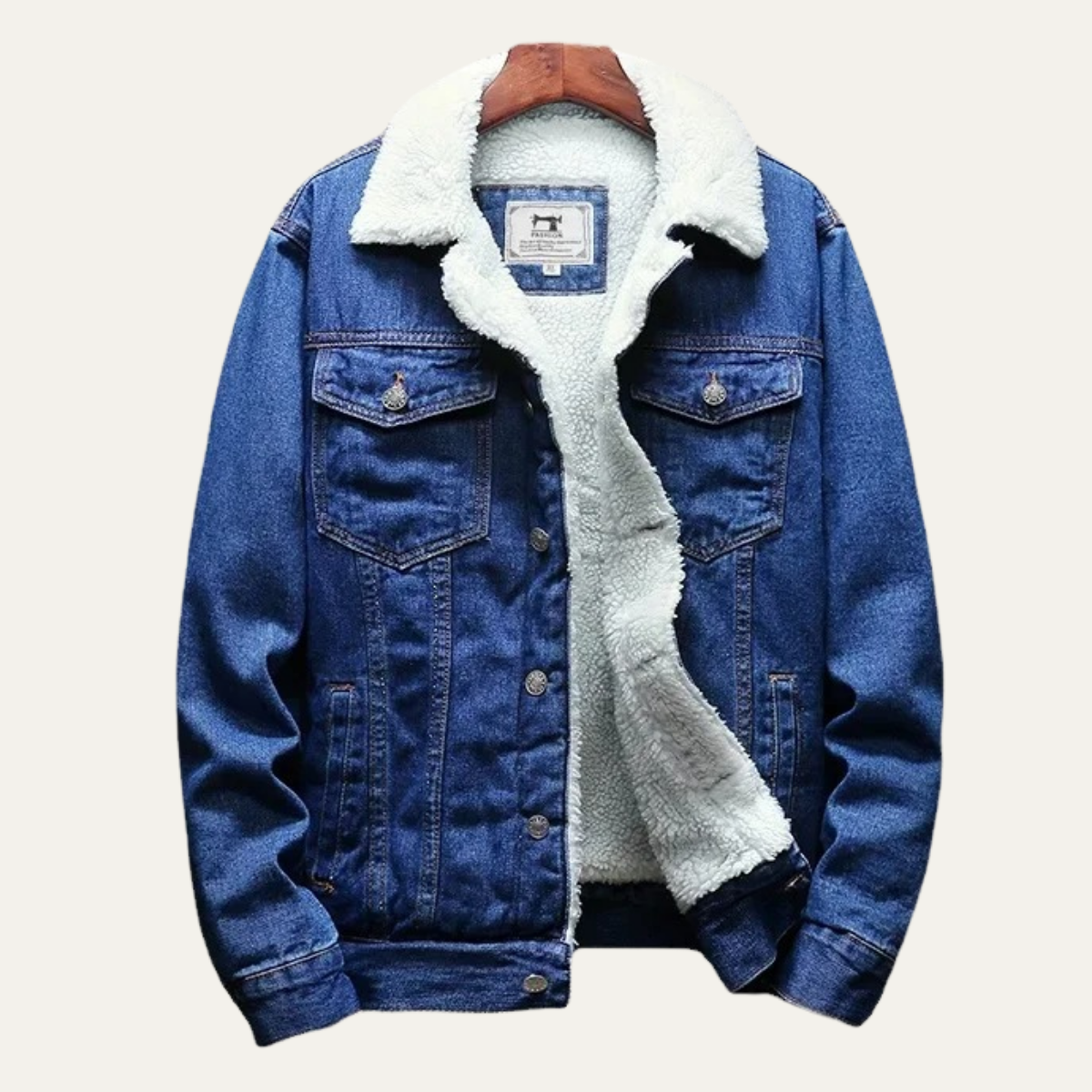 The Kilmarnock - Veste d'hiver en denim doublée polaire pour homme