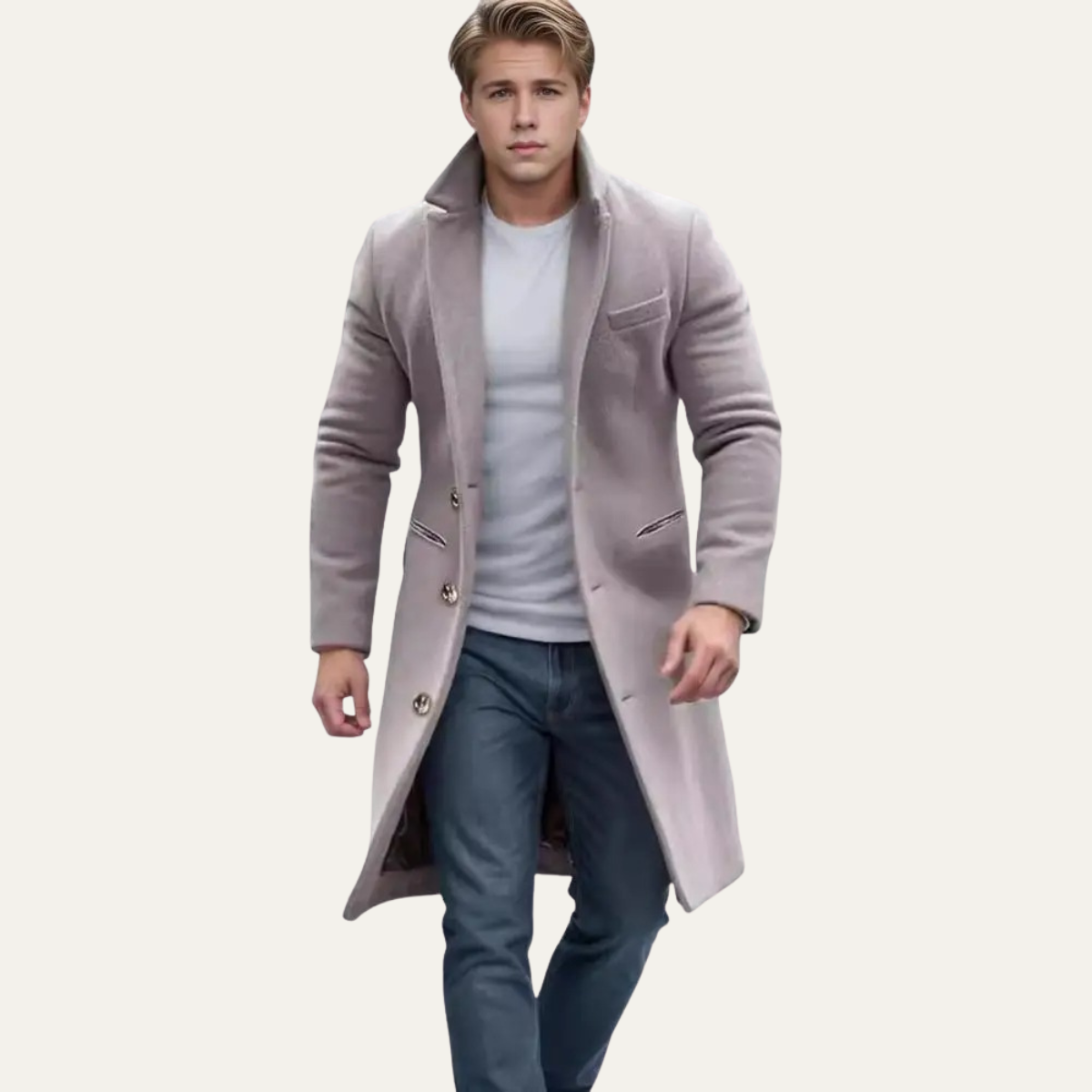 The Wandsworth Manteau d’hiver élégant en mélange de laine pour homme