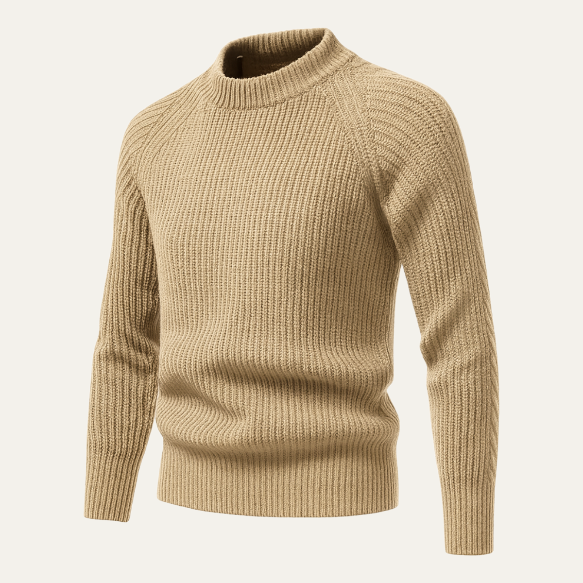 The Ely – Pull Col Rond Homme Cachemire Côtelé