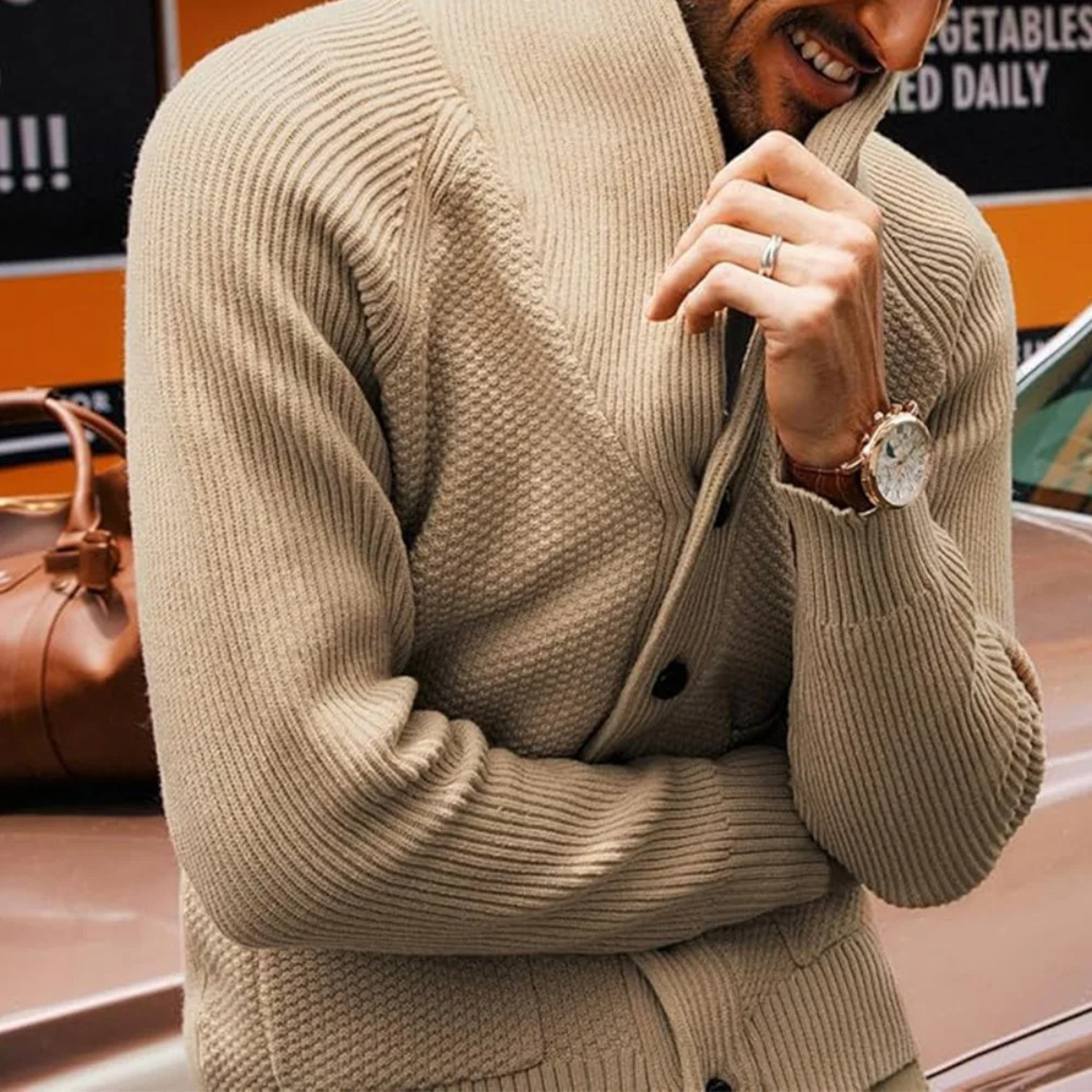 The Pembroke - Cardigan Tricoté à Col Châle pour Homme