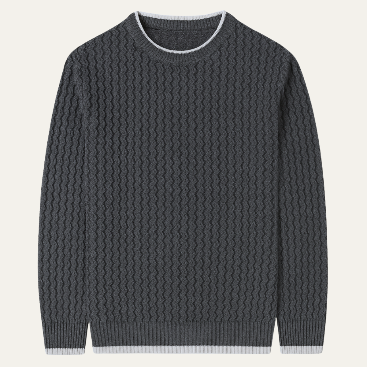 The Catanzaro - Pull décontracté à col rond en tricot doux pour homme