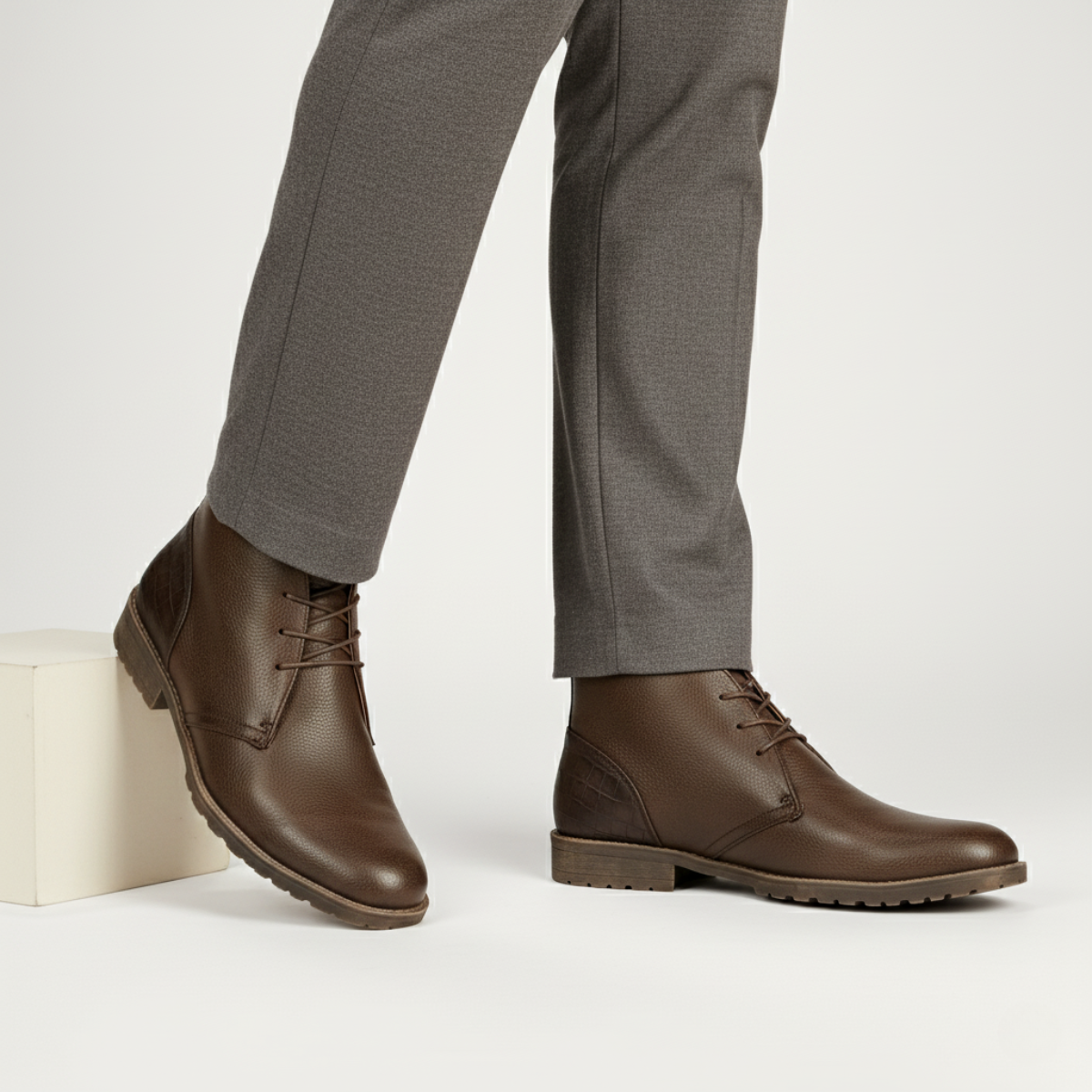 The Salisbury Bottines en cuir pour hommes, style rétro classique